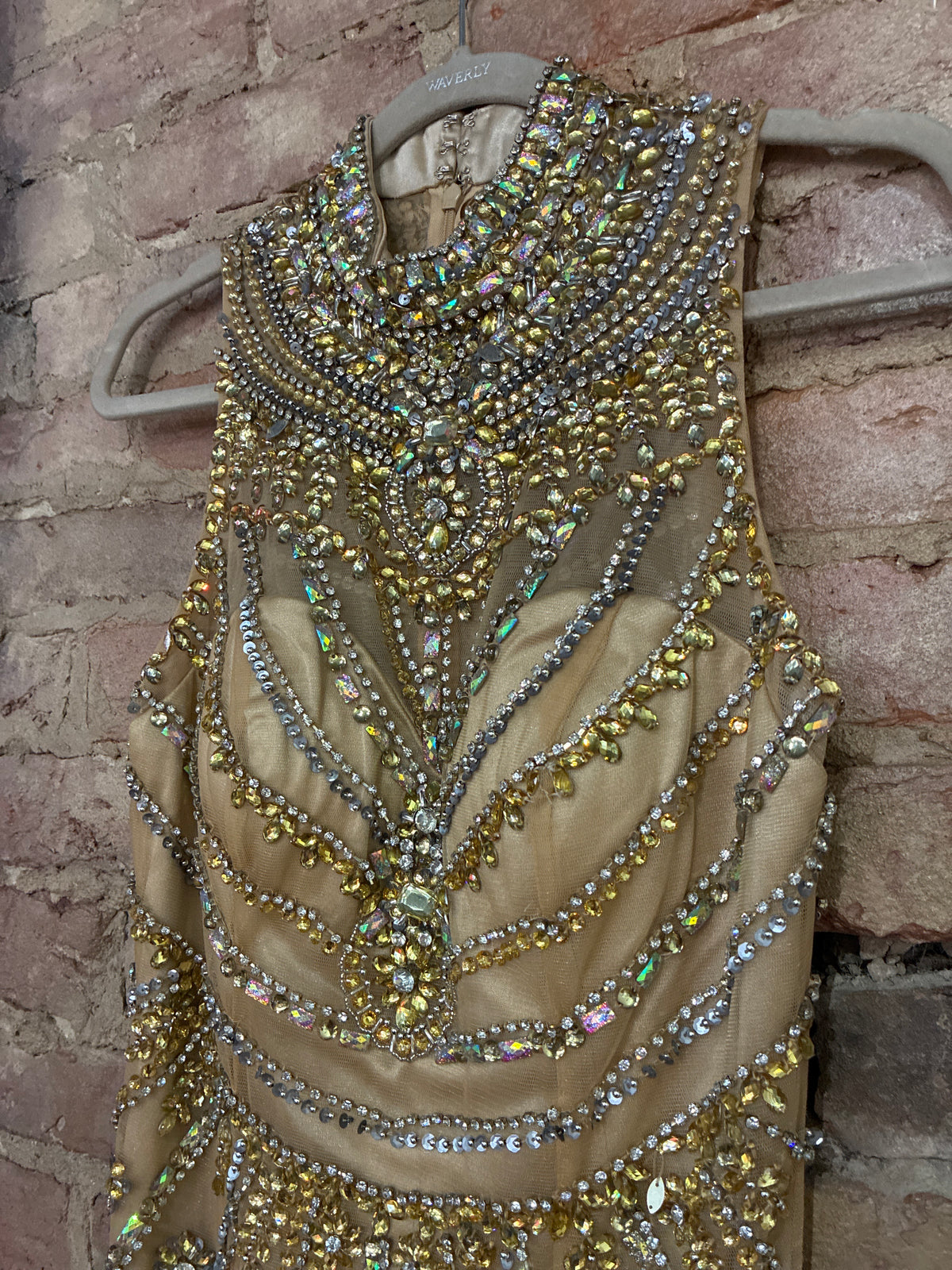 sherri hill gold beaded dress Heavy Formal – Six Sisters Boutique-NULU Serra Polka Dot Mini Dress