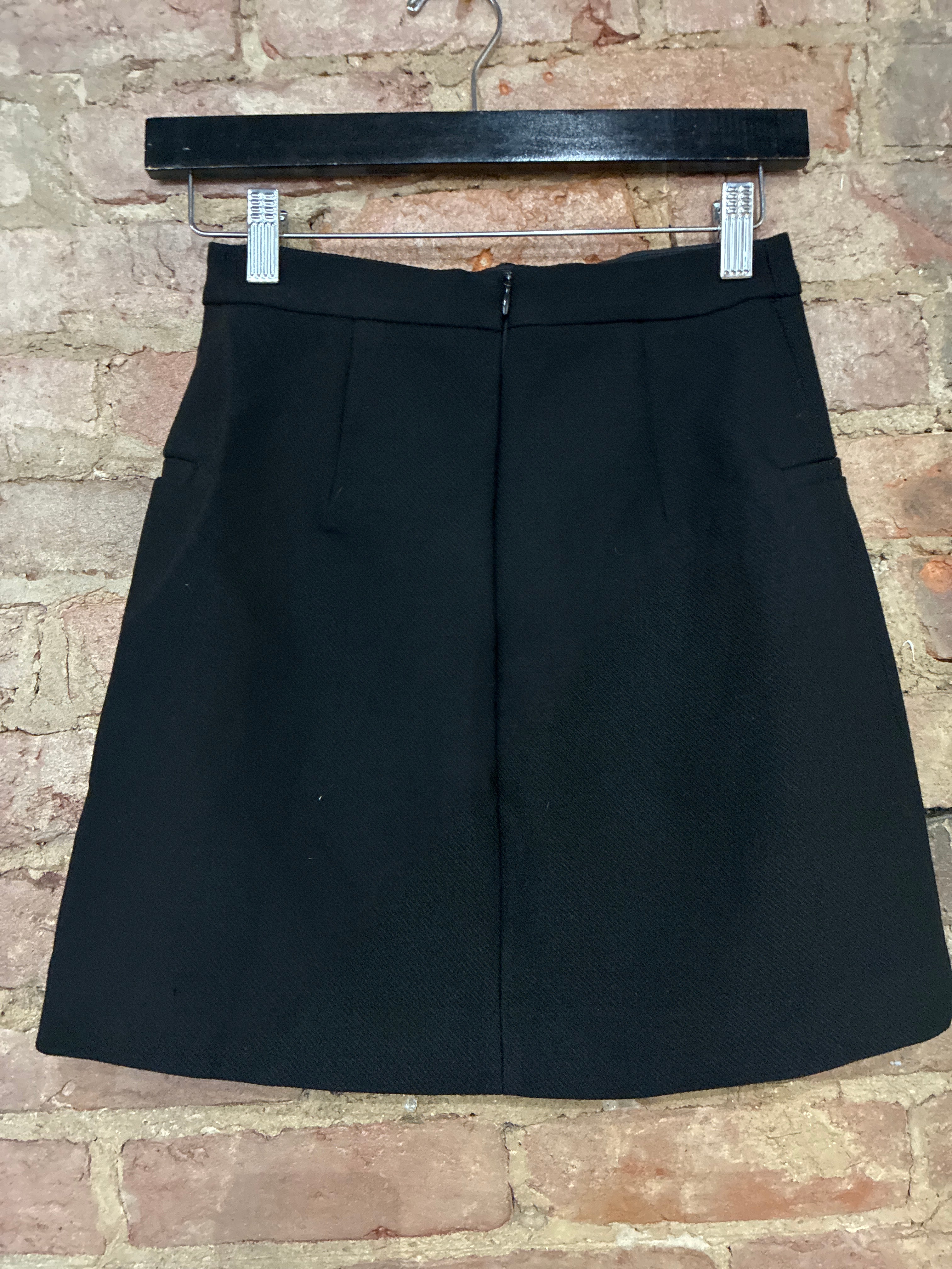 H&M Black Slit Mini Skirt 2