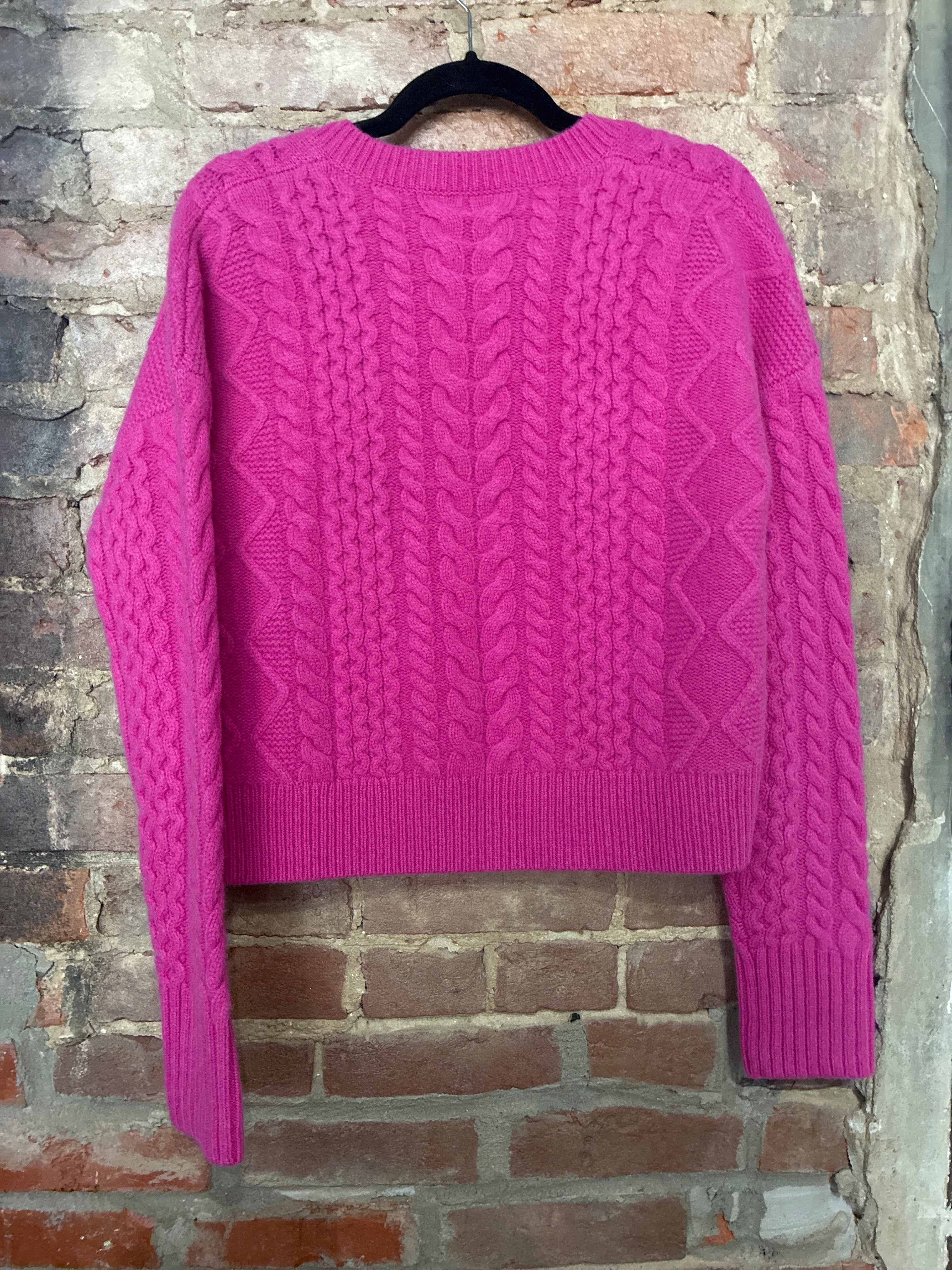 Vineyard Vines Magenta Cable Knit Sweater M