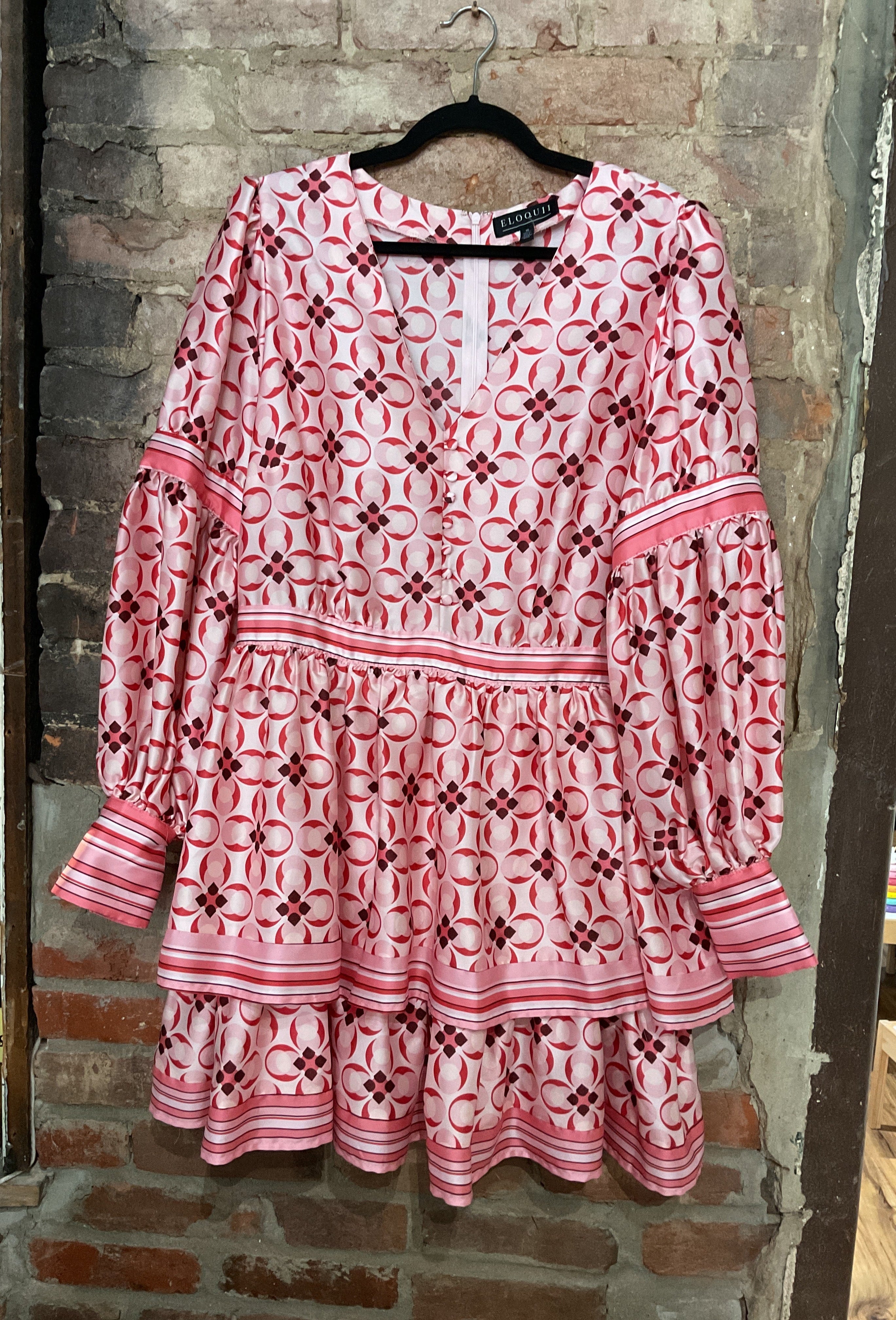ELOQUII Pink Geometric NWT Dress - 16