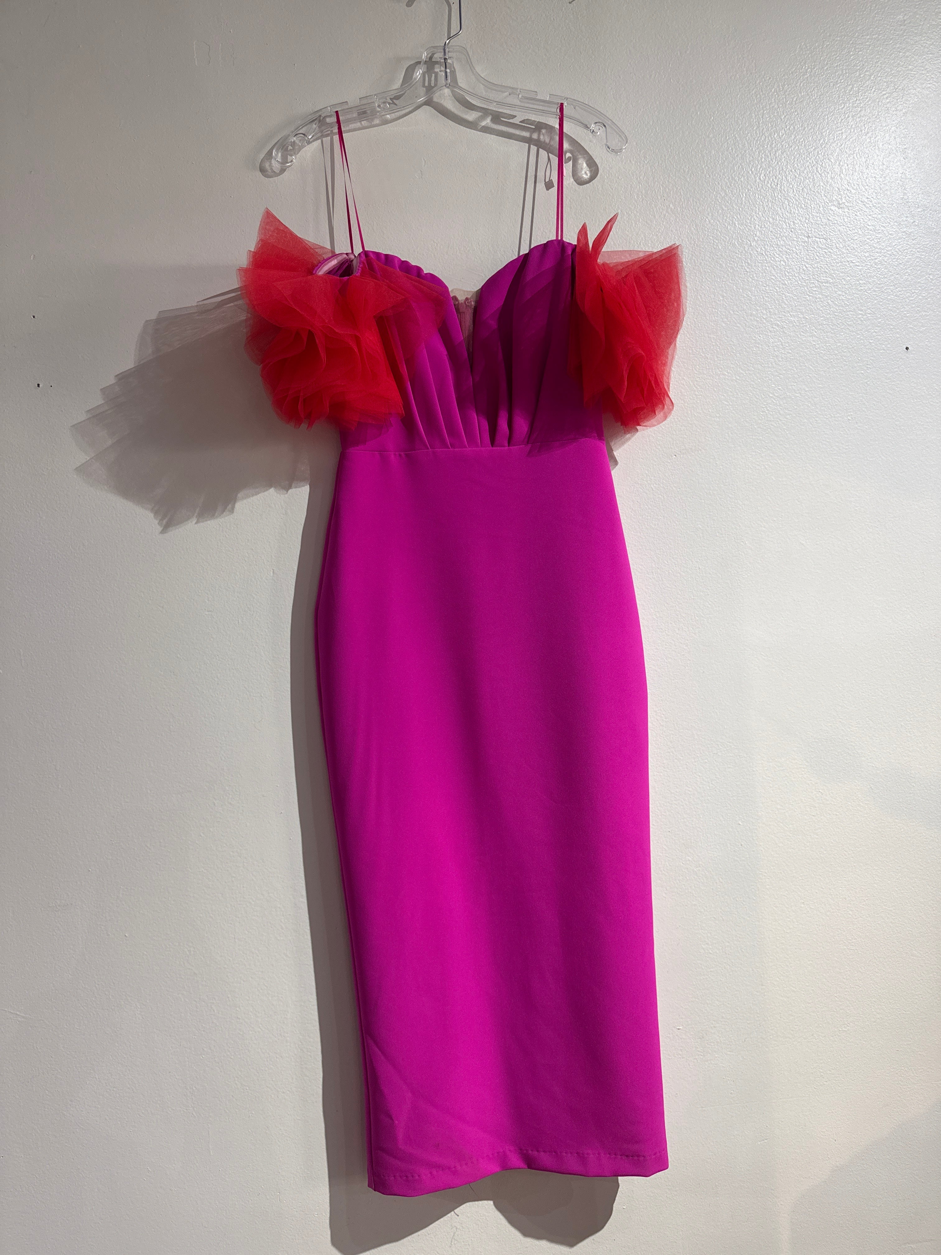 Barbie Girl Dress - Red & Fuschia