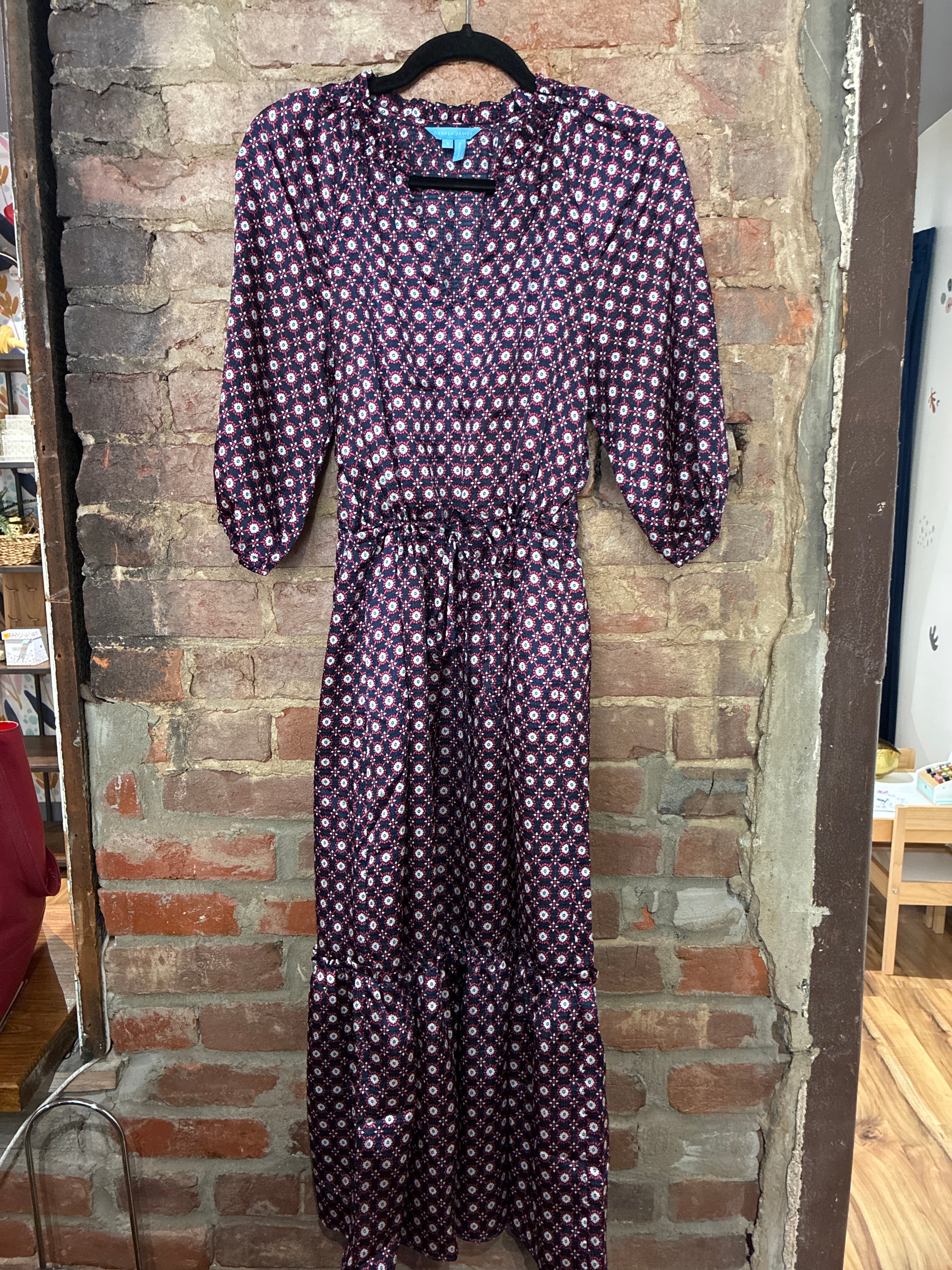 Draper James Navy Pattern Maxi S