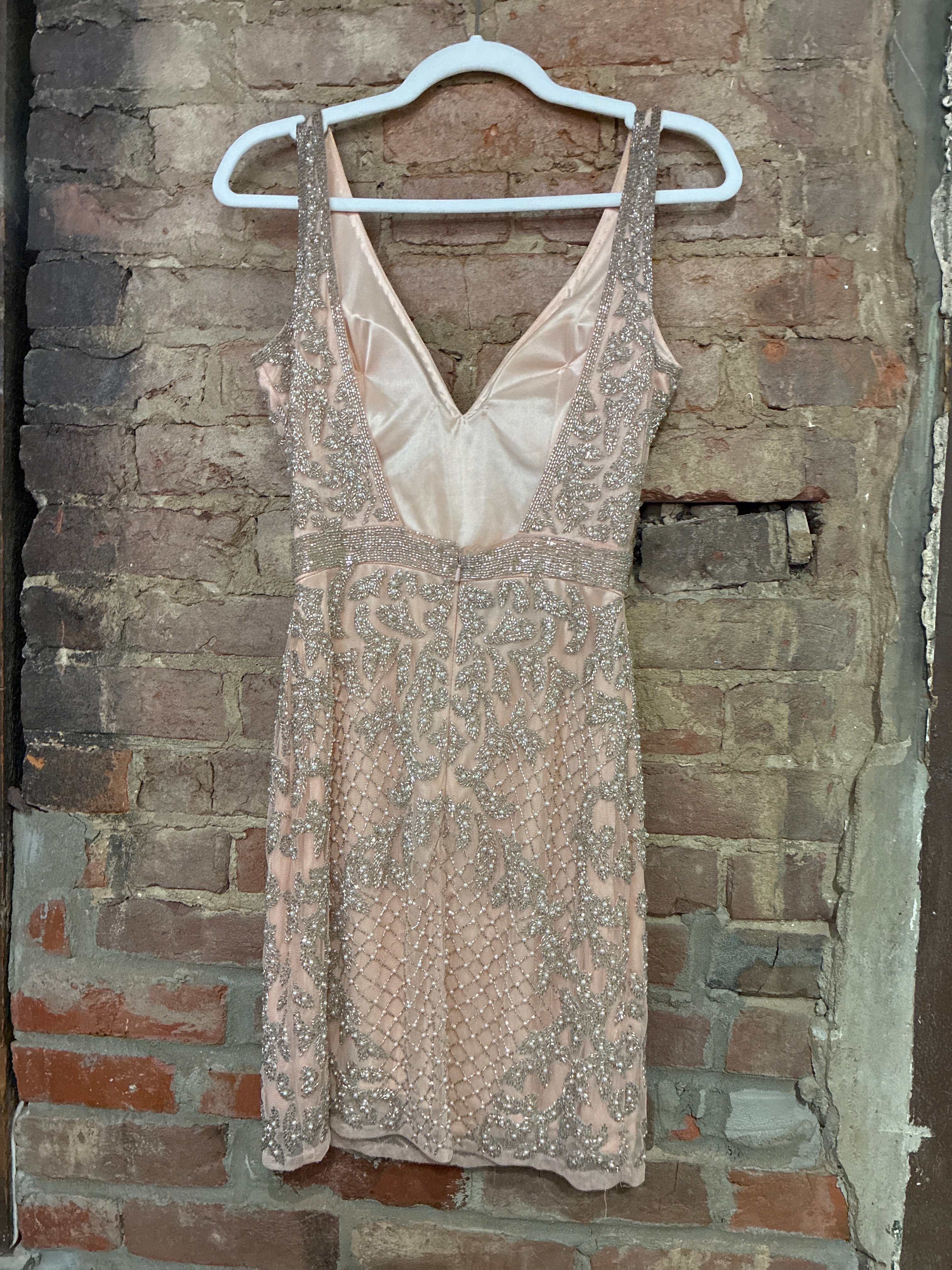 Primavera Blush & Silver Short Gown