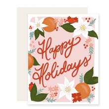 Load image into Gallery viewer, Orange Floral Holiday Card