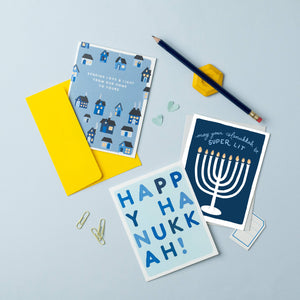 Super Lit Hanukkah | Happy Hanukkah Card | Menorah Card