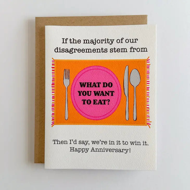 What To Eat Anniversary Card