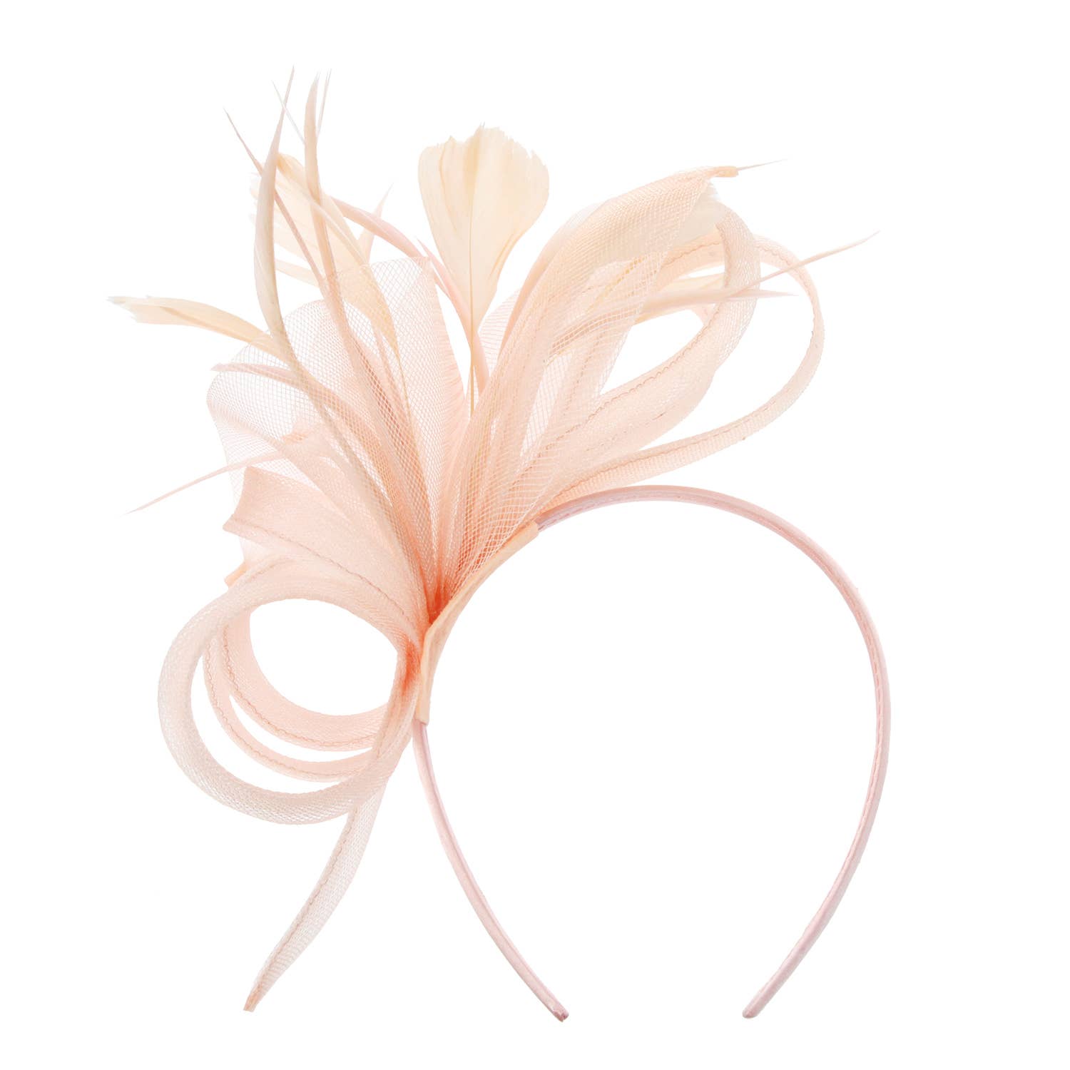 Fascinator Headband w/ Side Loops and Feathers