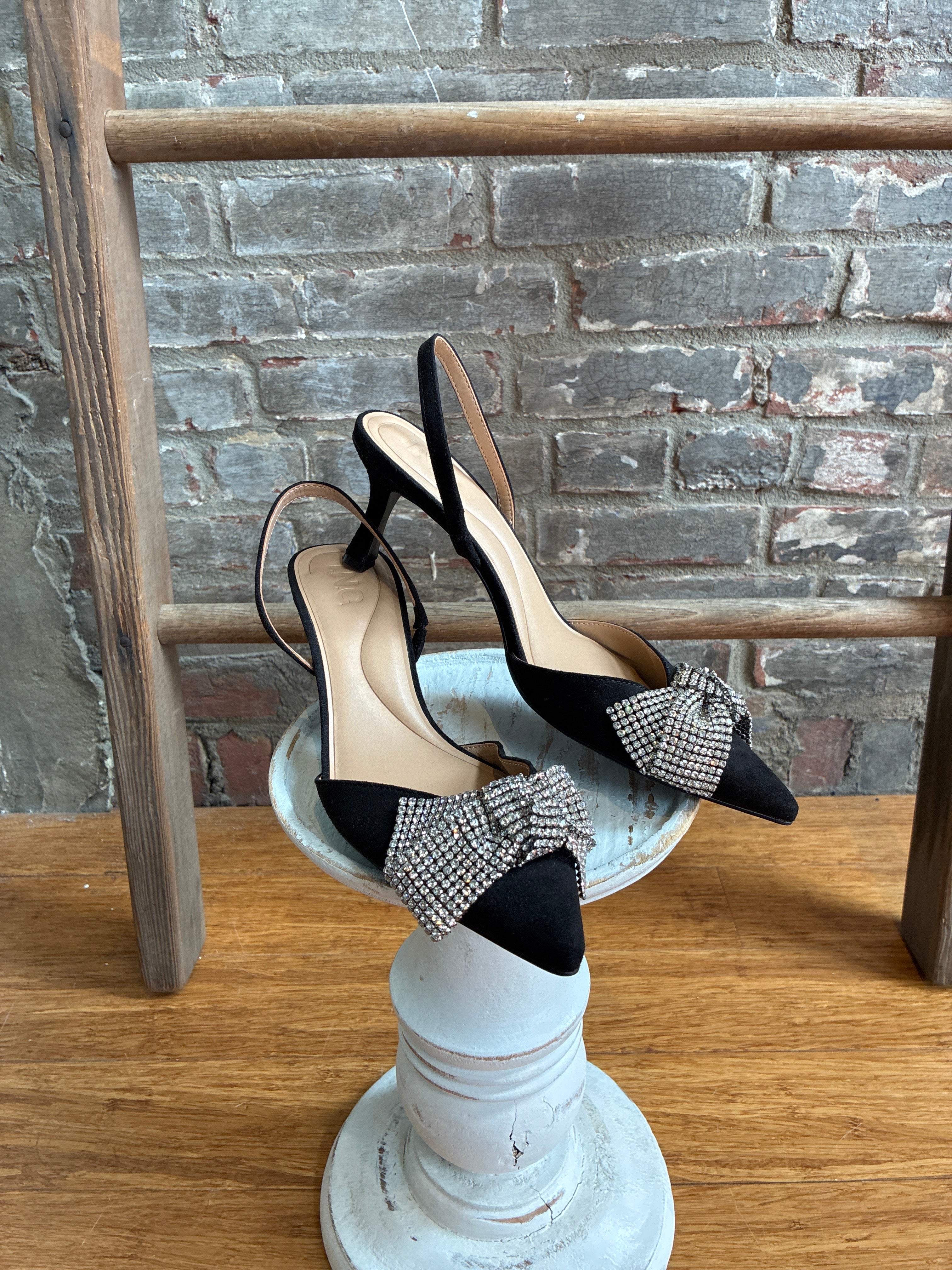 Black Kitten Heel