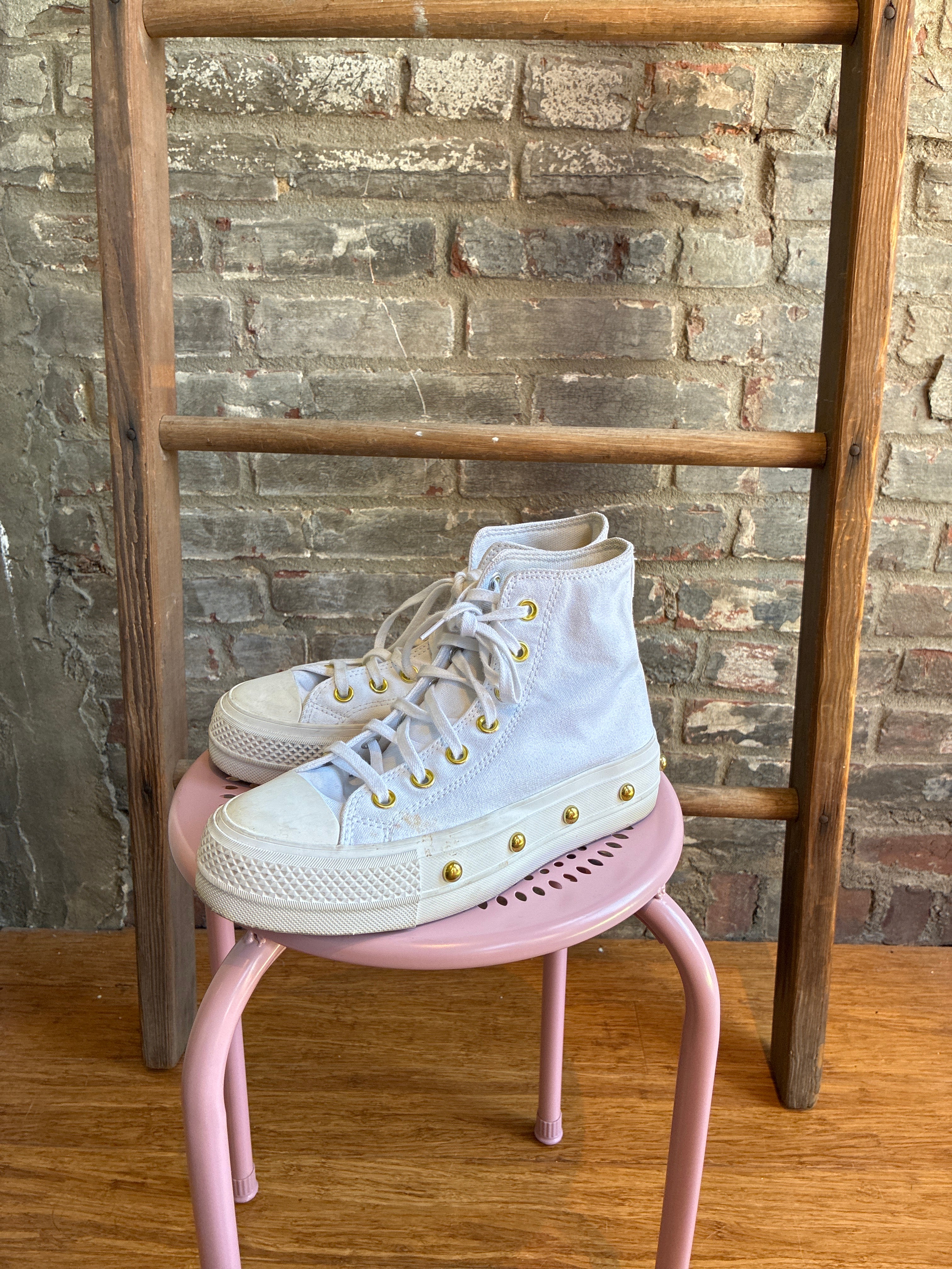 Converse Chuck Taylor White All Star Platforms - 6.5