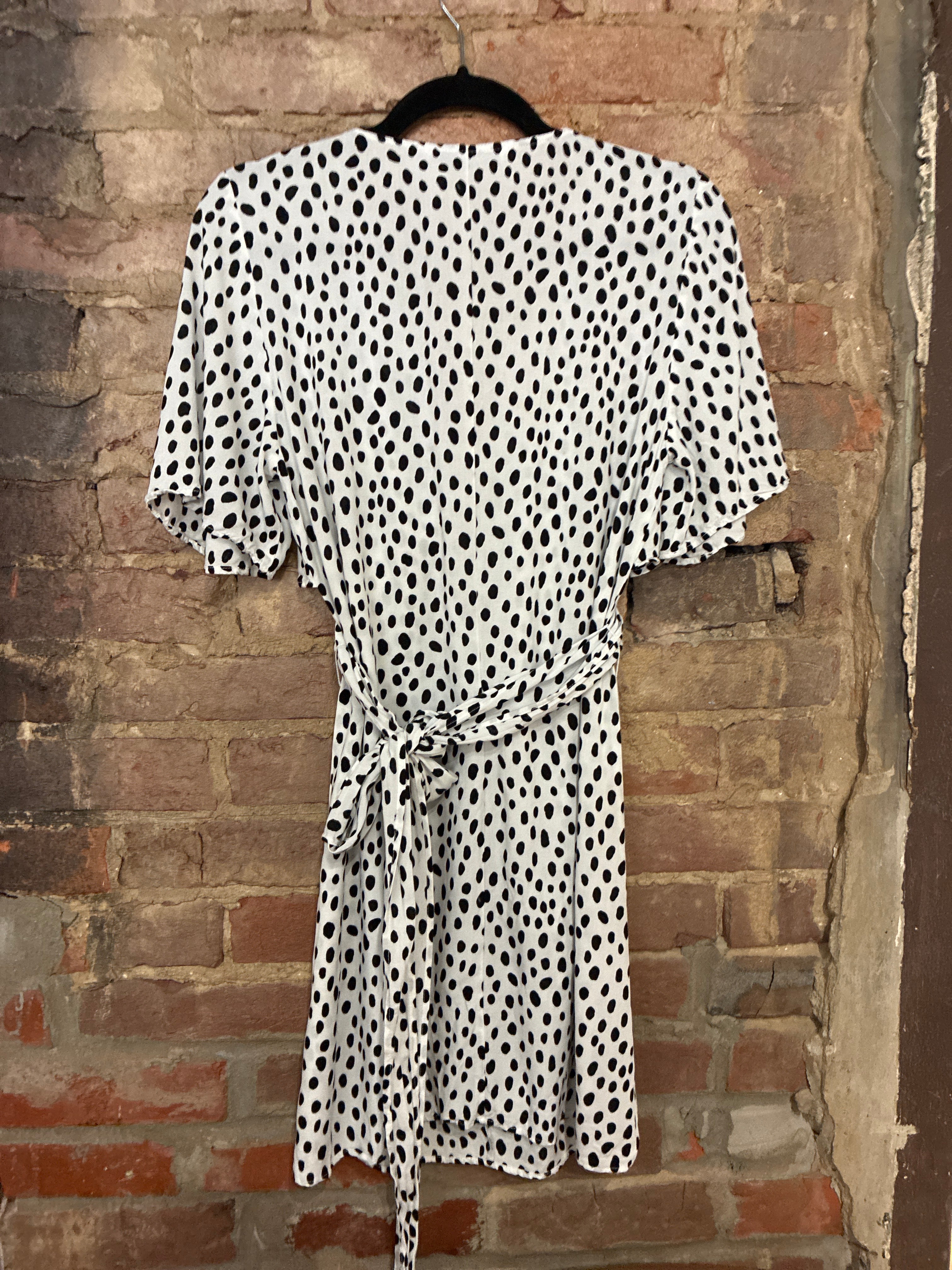 ZARA Polka Dot Tie Dress S