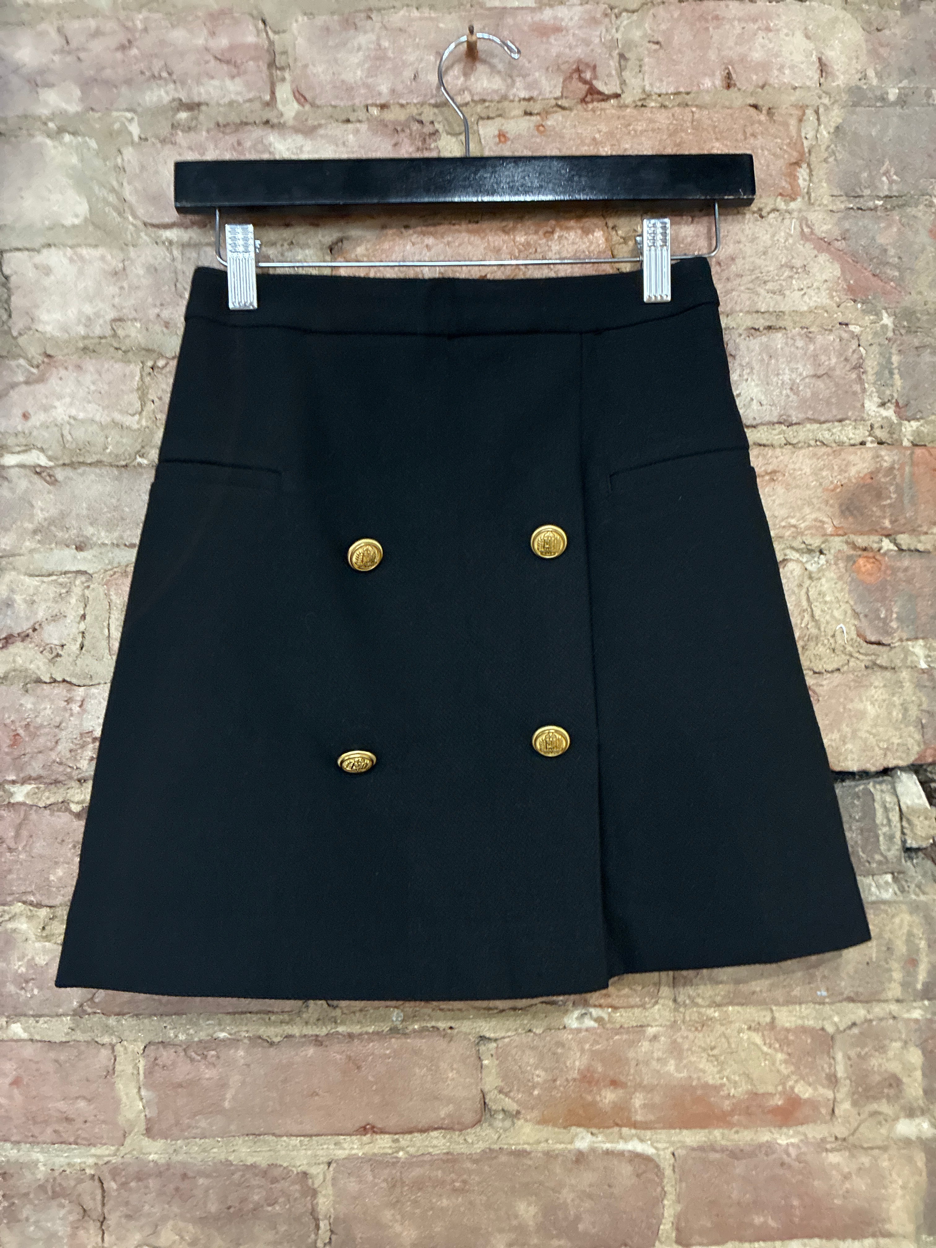 H&M Black Slit Mini Skirt 2