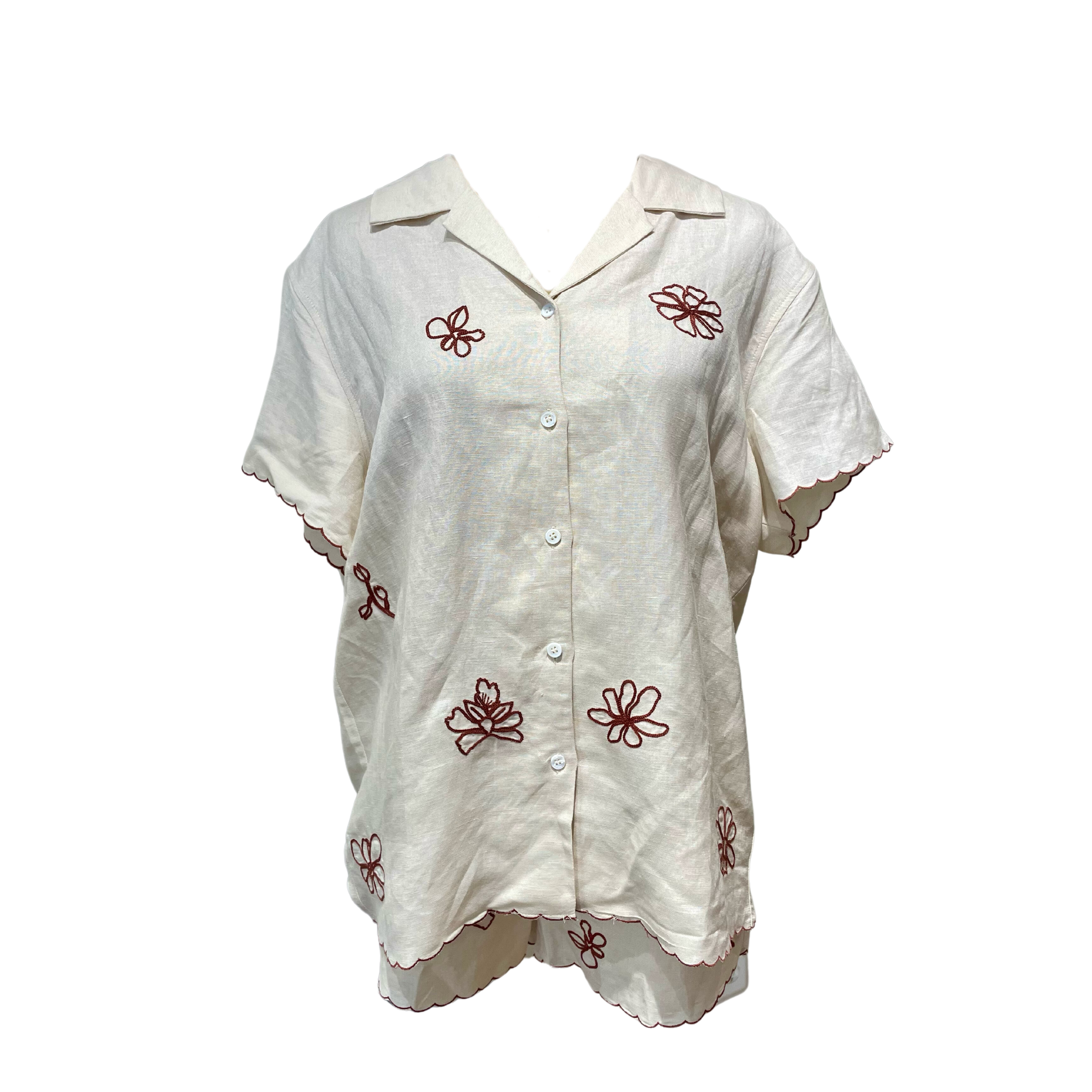 Emmie Embroidered Button UpEmmie Embroidered Button UpSix Sisters Boutique-NULU