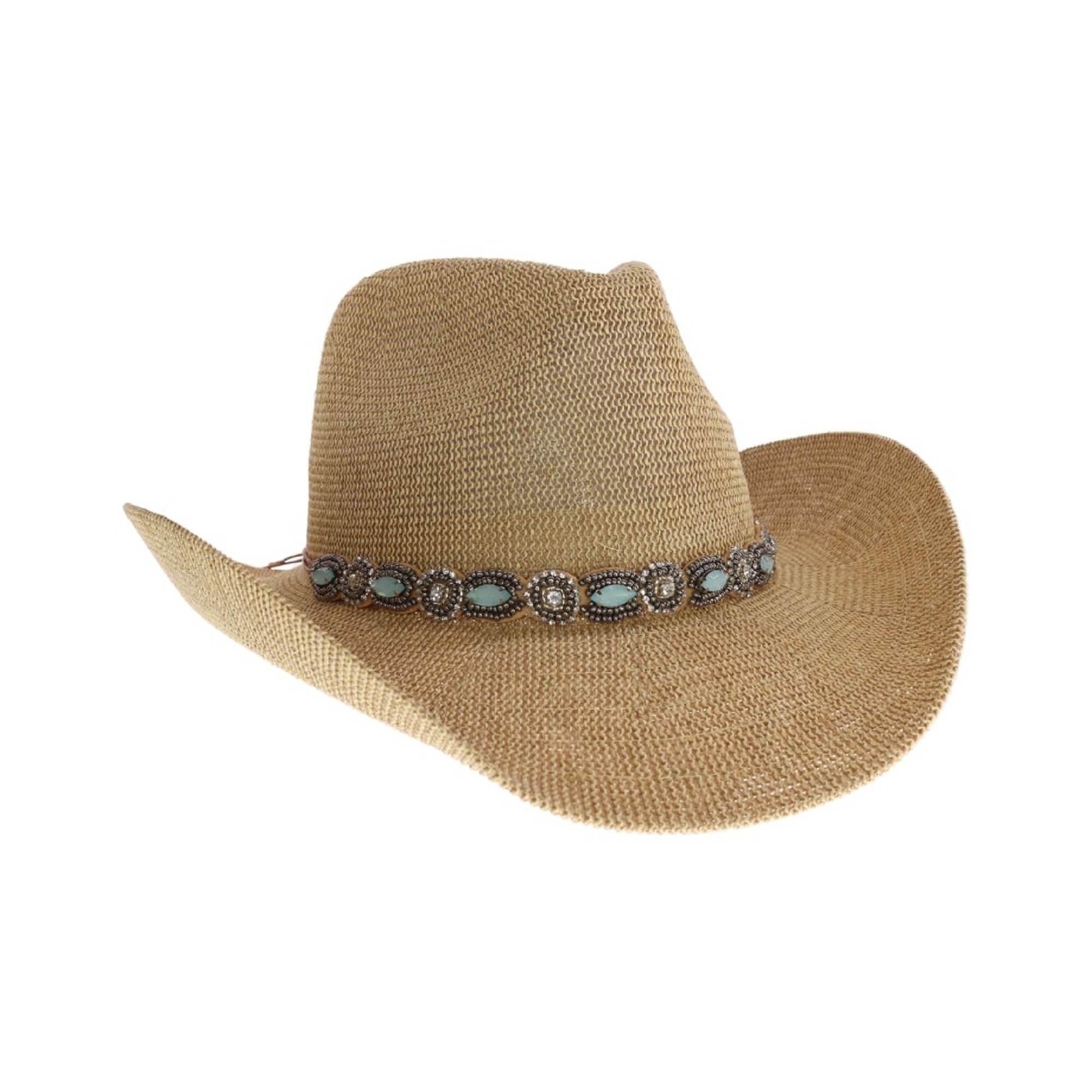 Cowboy Hat w/ Pearl & Rhinestone