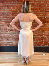Load image into Gallery viewer, Silky Cream Dress w/ Rhinestones