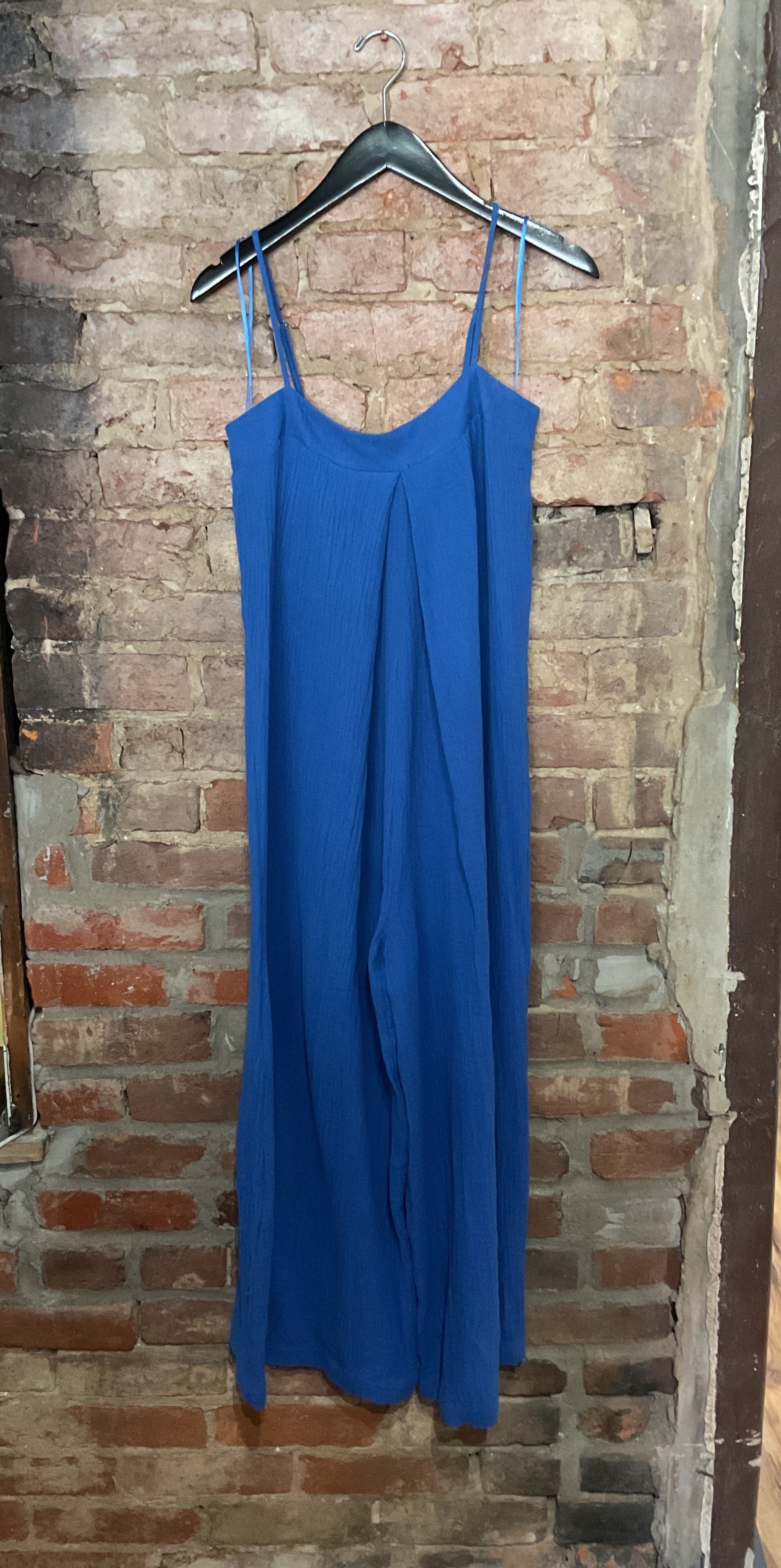 Royal Blue Muslin Jumpsuit - S