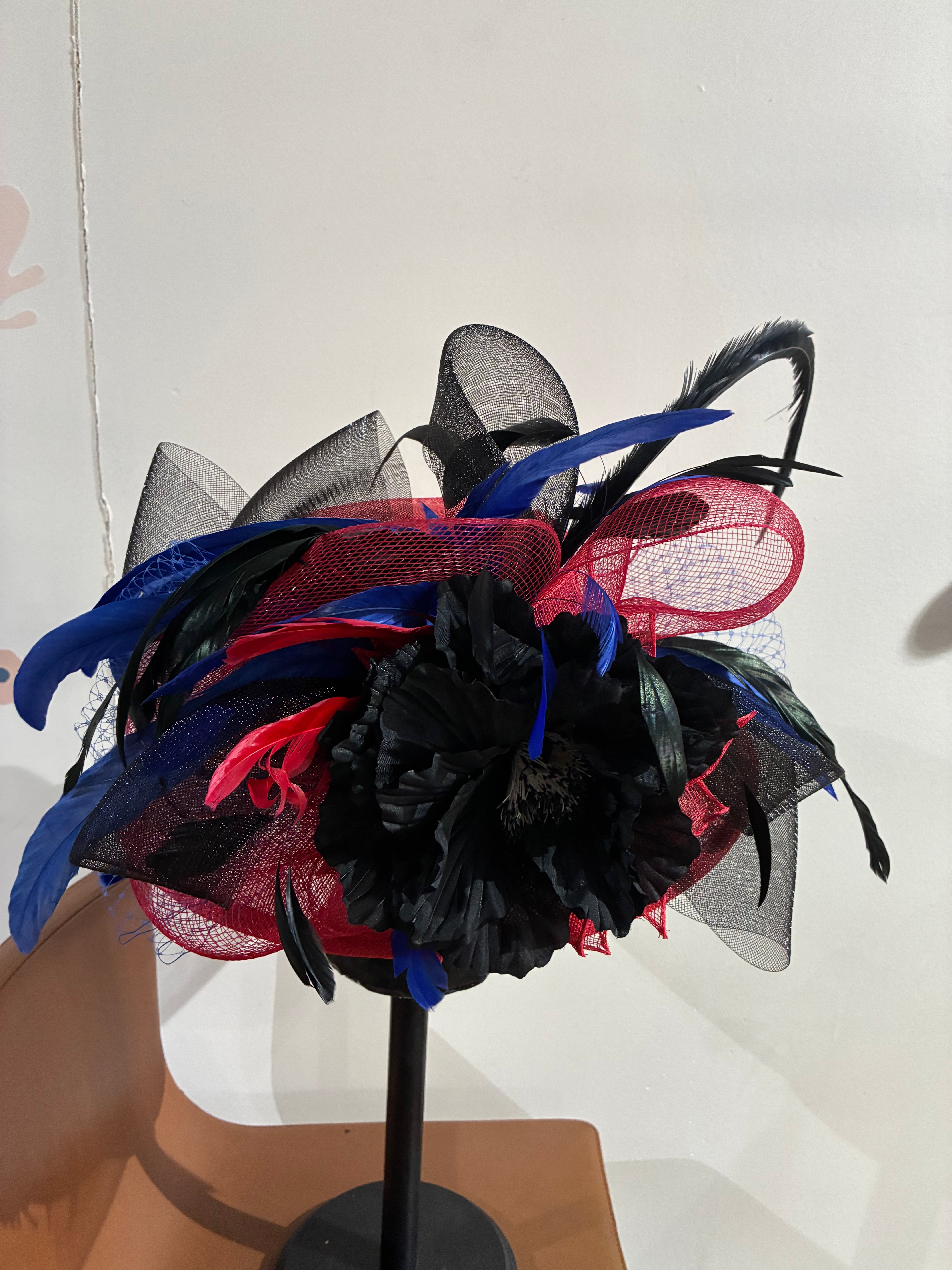 Red Hat with Black and Blue Custom