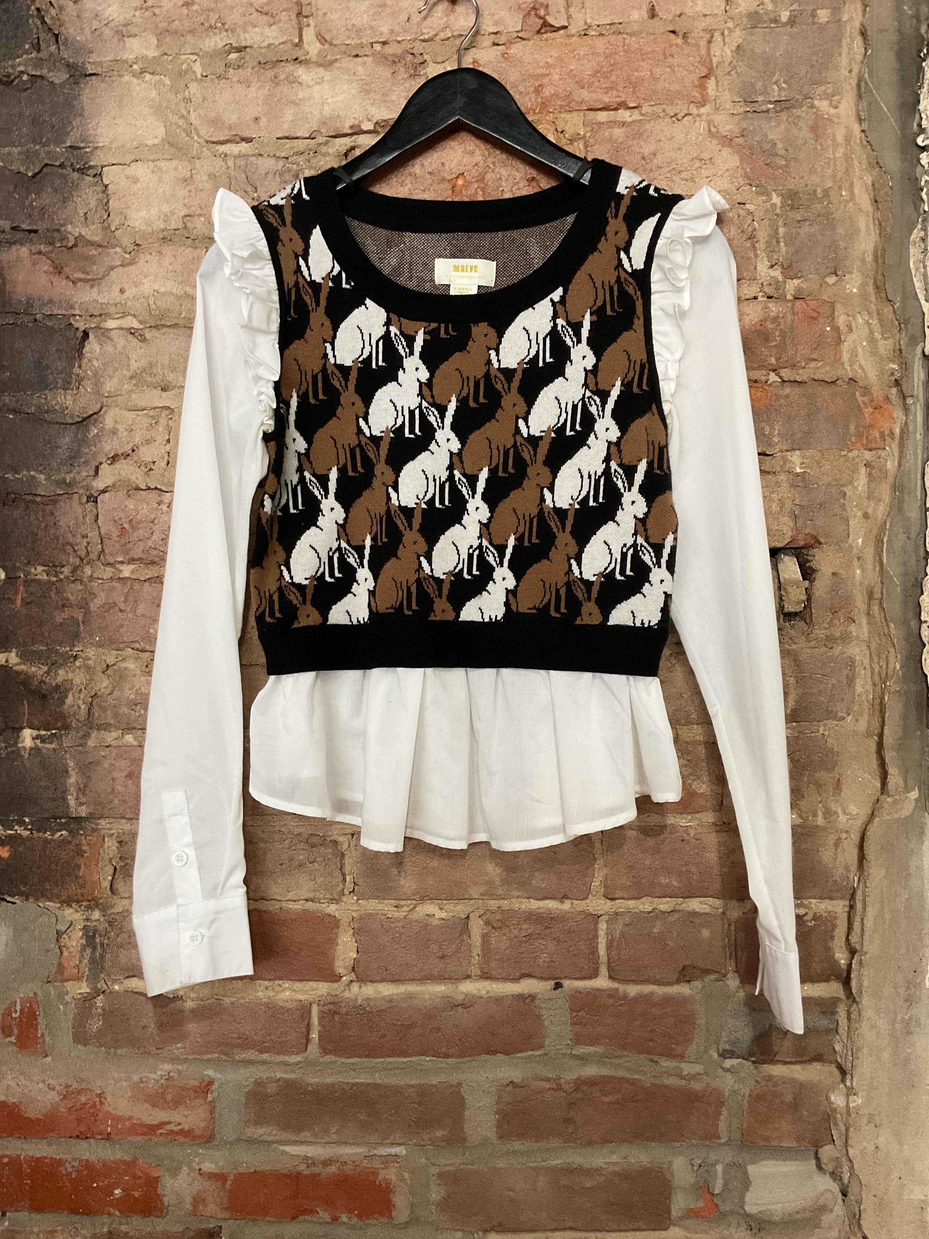 Maeve Twofer Rabbit Sweater - XS