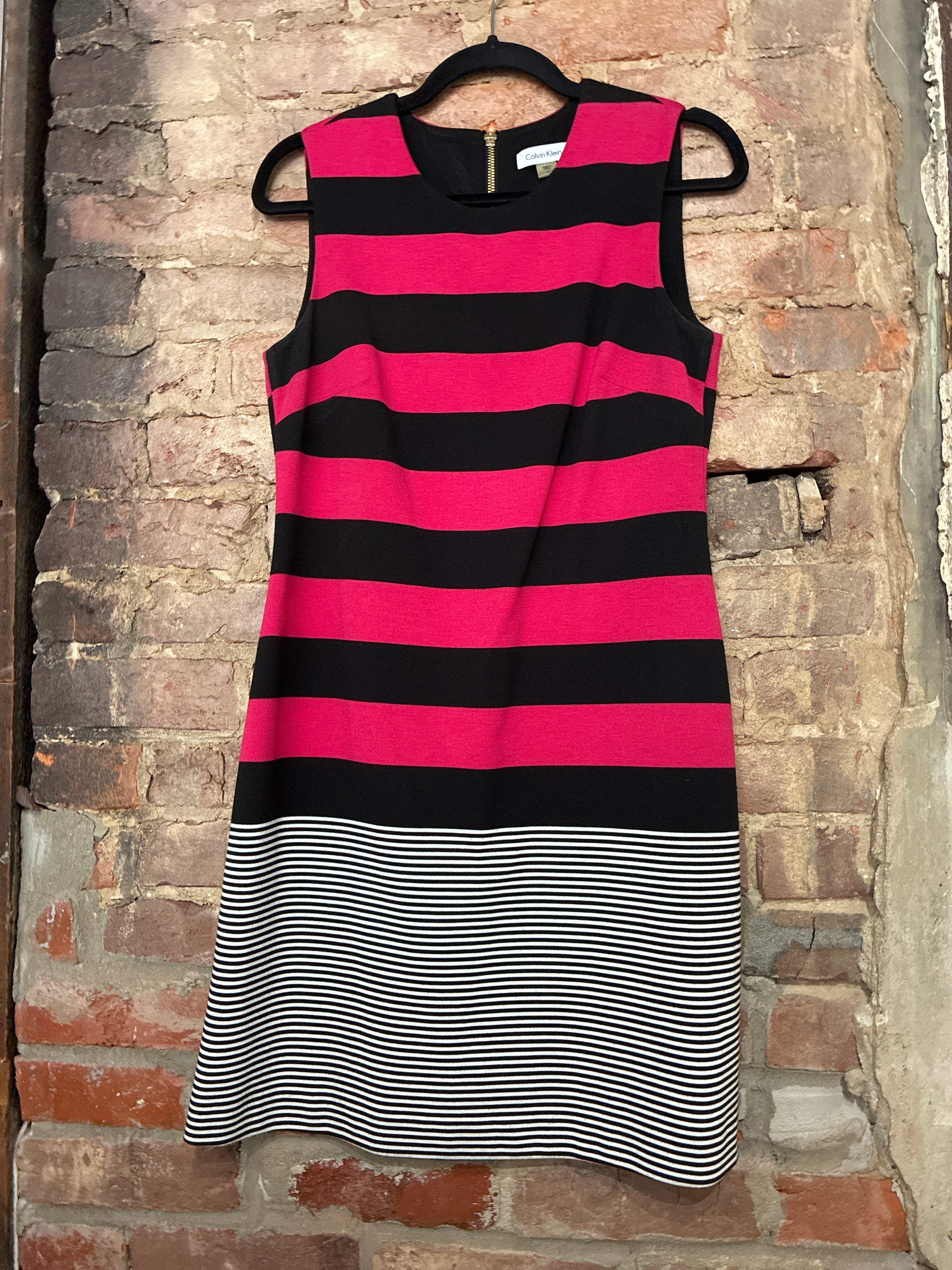 Calvin Klein Stripe Dress - 6 Six Sisters Boutique-NULU Calvin Klein Stripe Dress - 6 Six Sisters Boutique-NULU