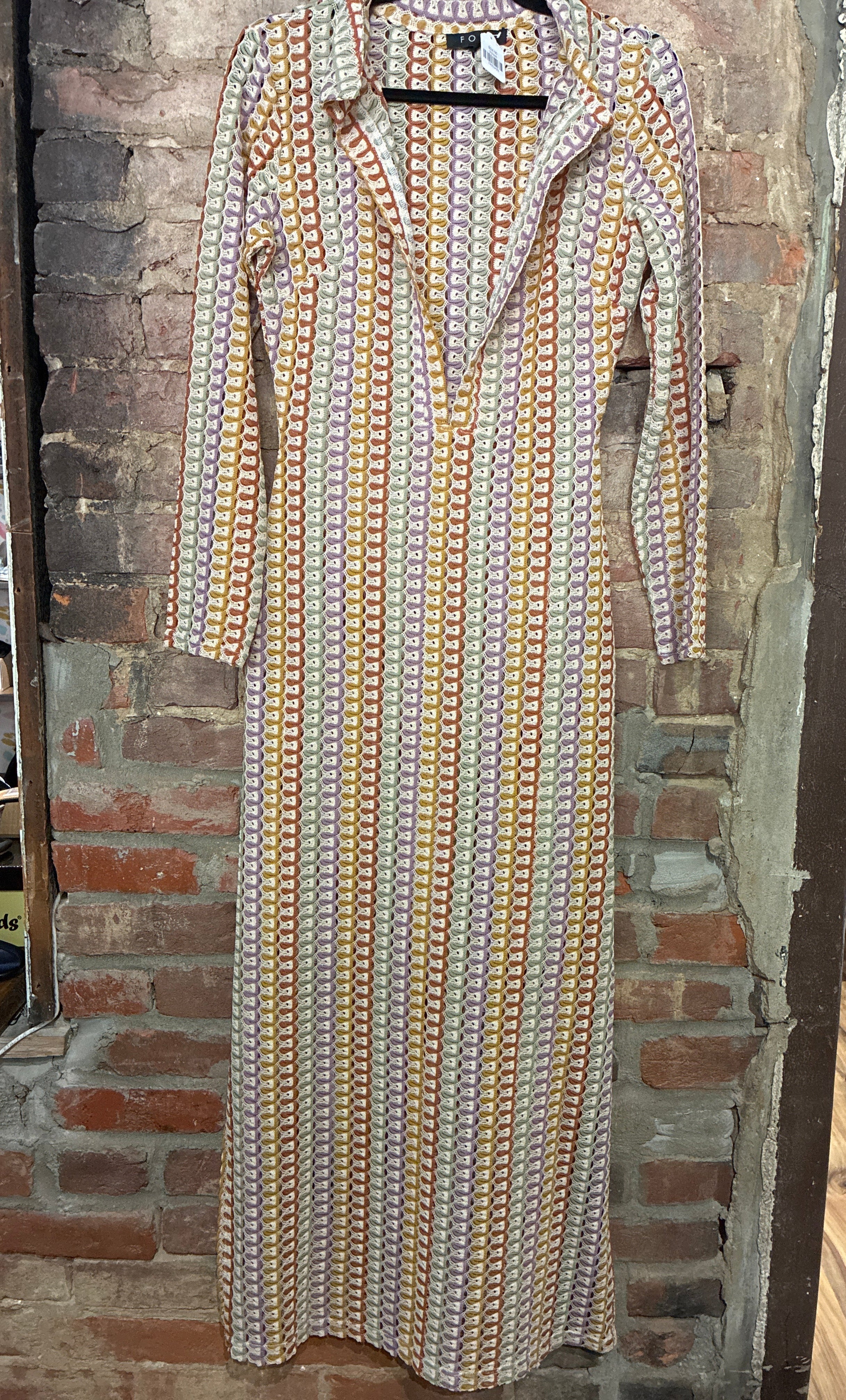 FORE Crocheted Maxi Dress - S