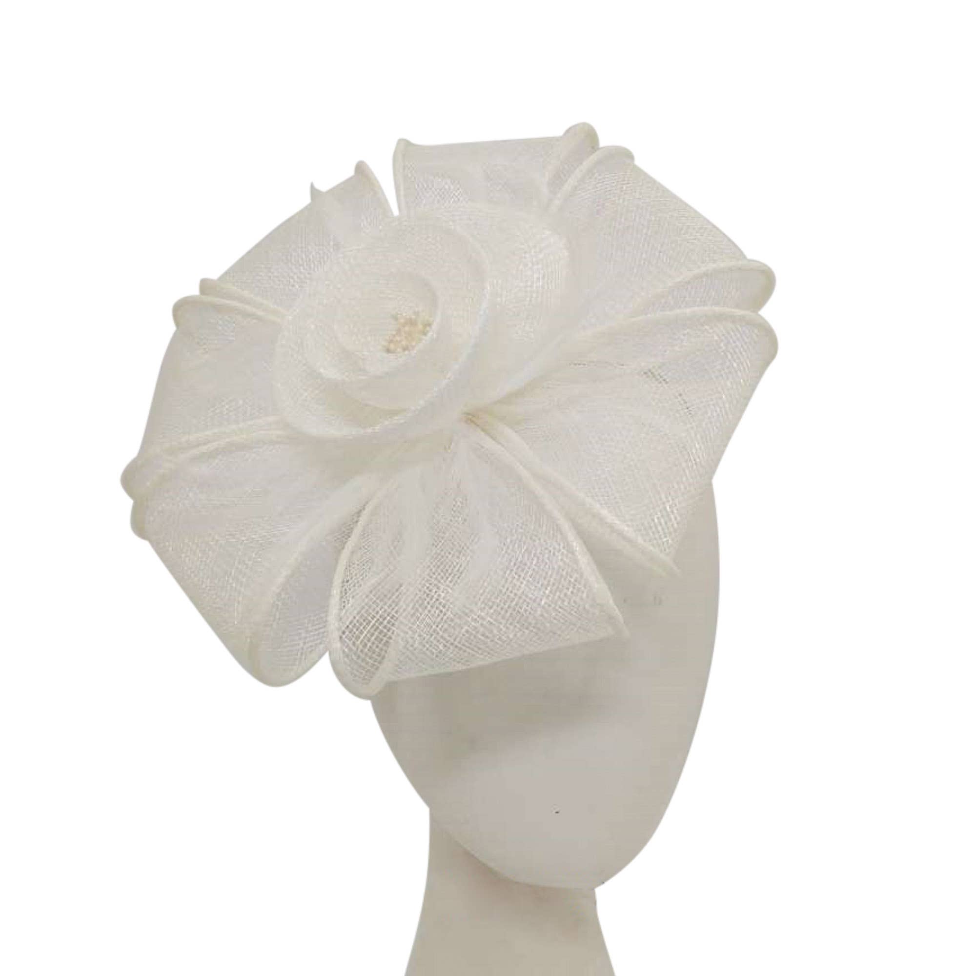 Flower Fascinator Supported With A wire Headband