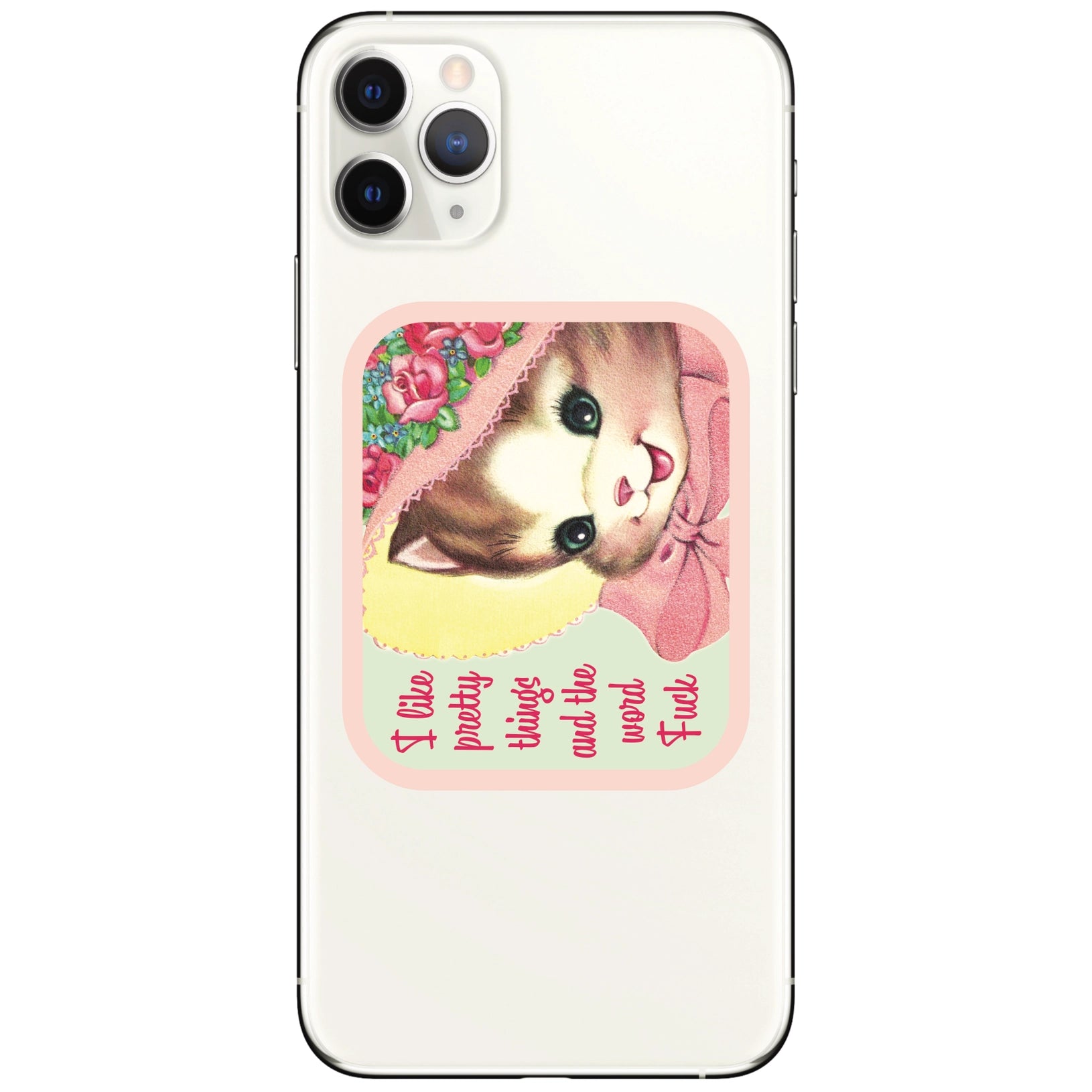 Funny Kitty Cat Swear Vinyl Sticker