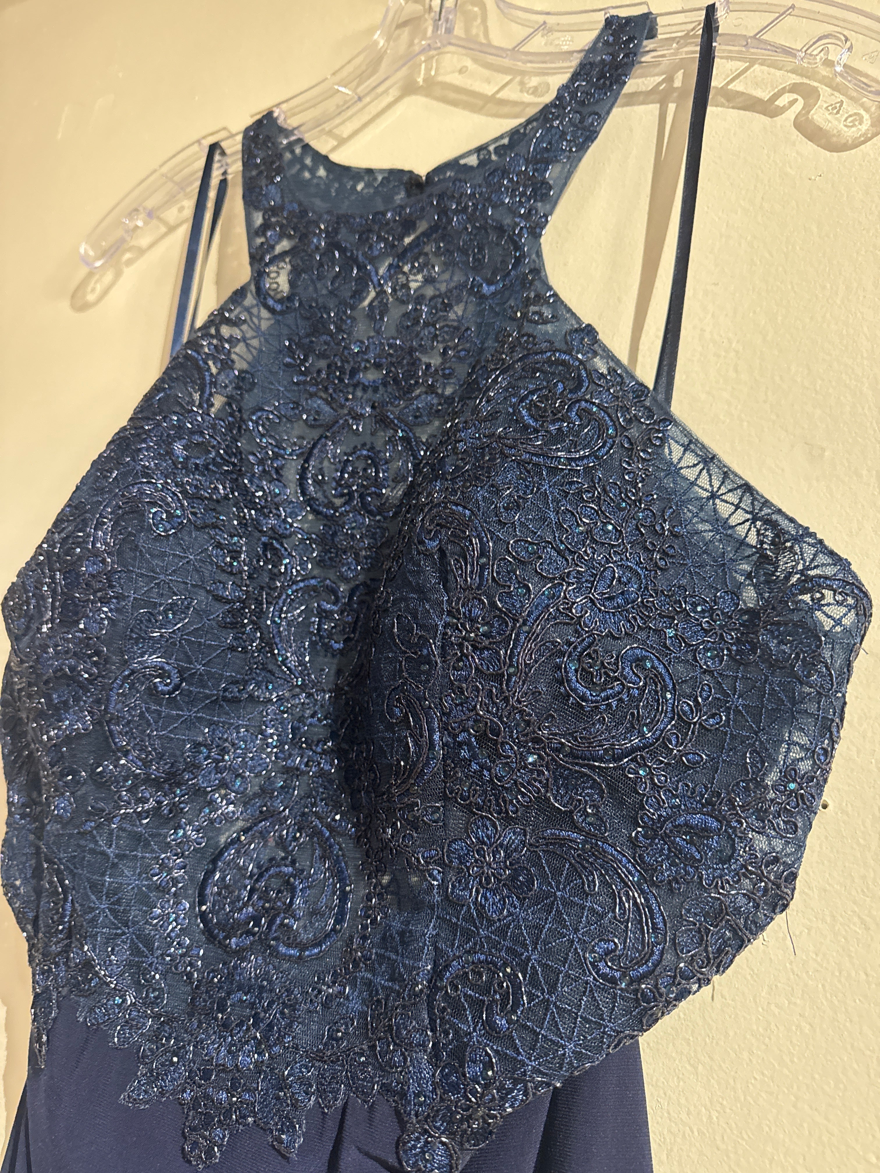 Navy Formal Mini Dress