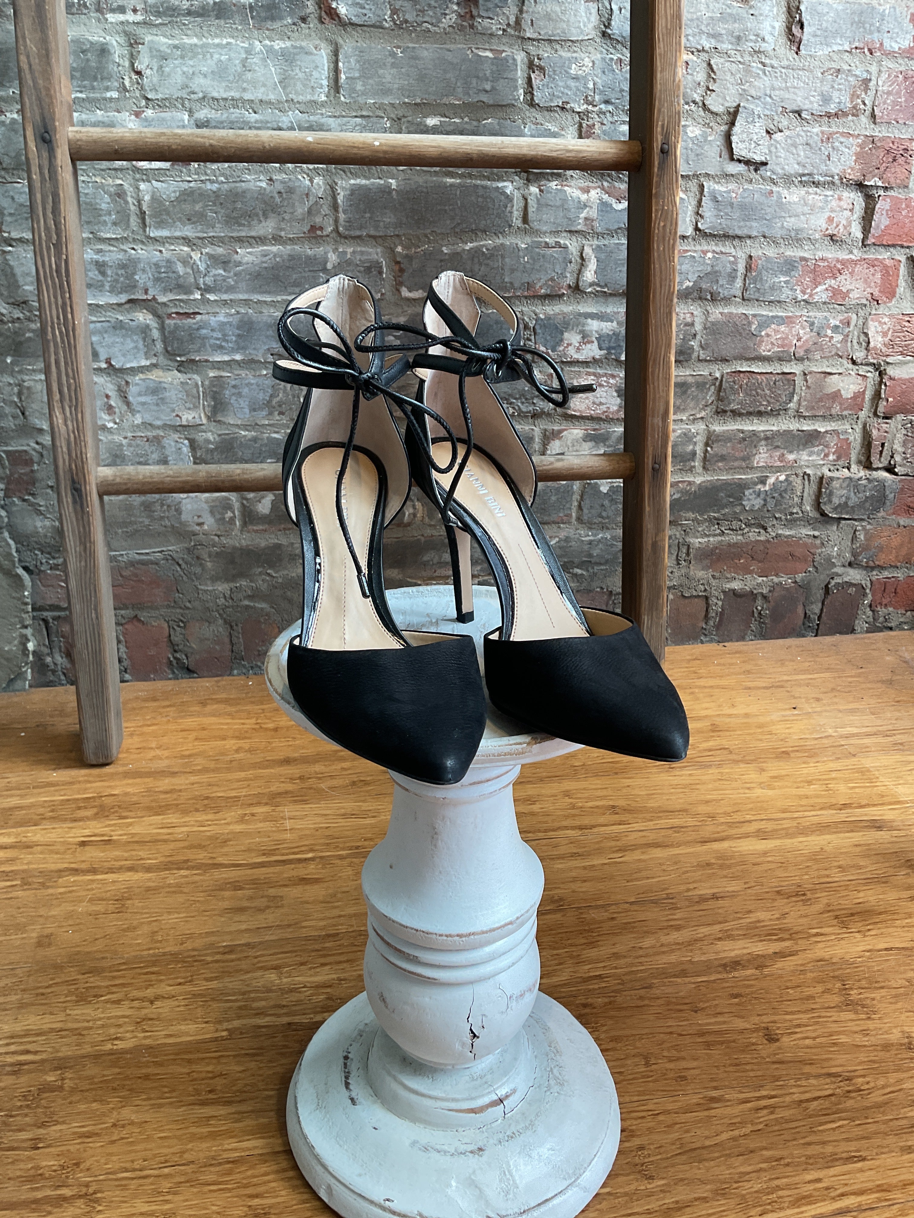 Gianni Bini Pointed Toe Tie Stilettos - 8
