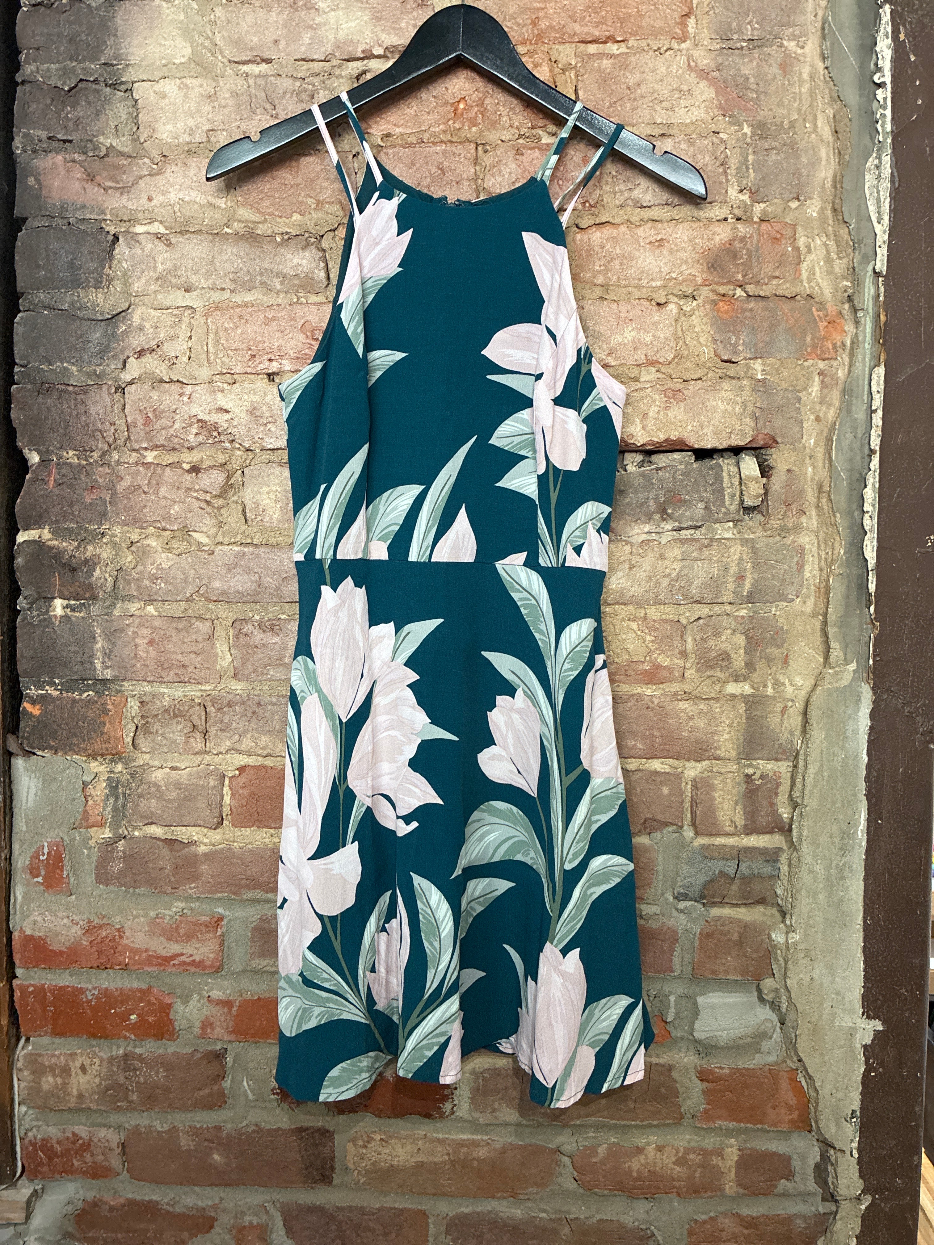 Teal Lily Dress - S