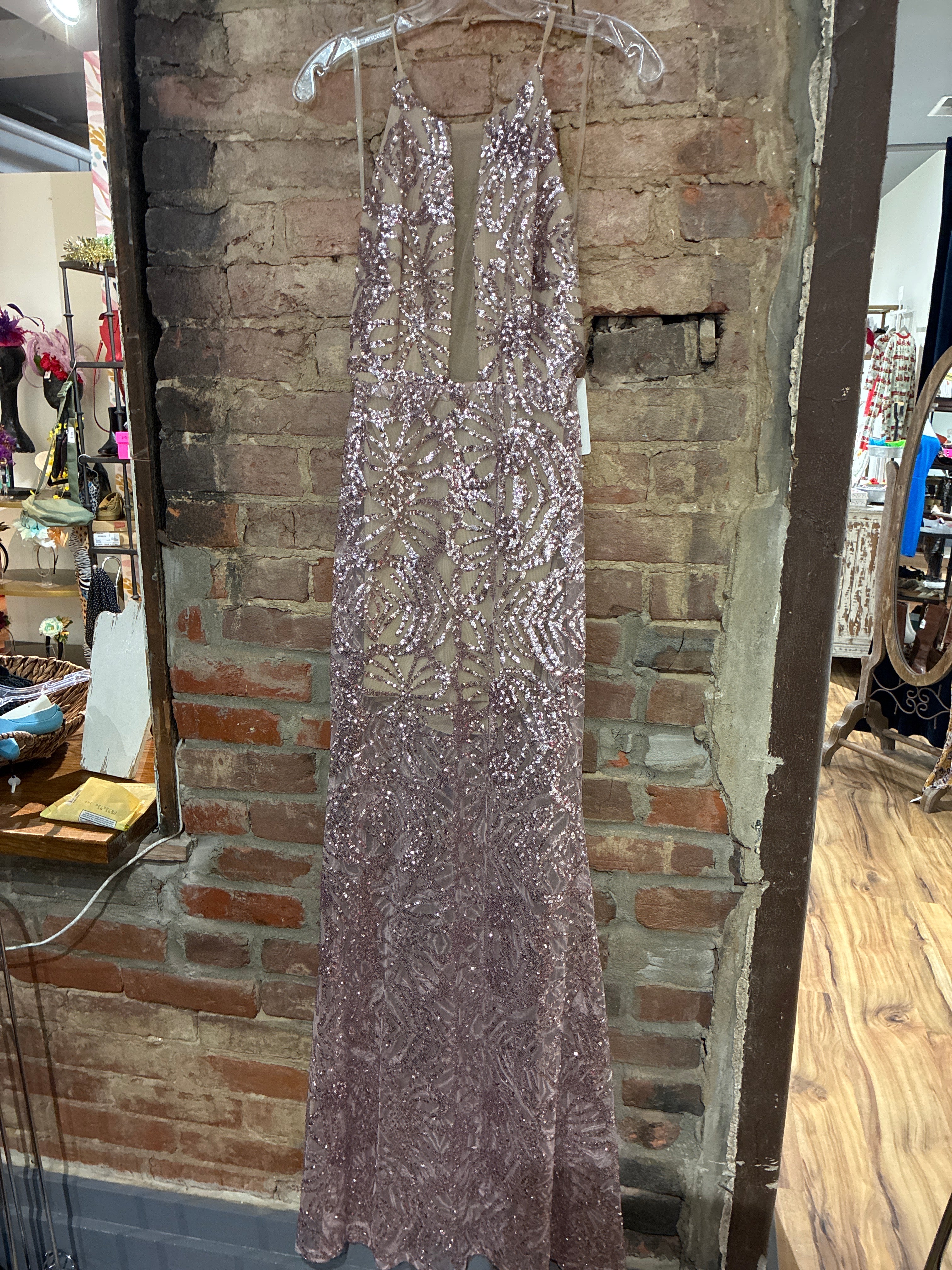Rose Mini-To-Maxi Full Sequin Gown