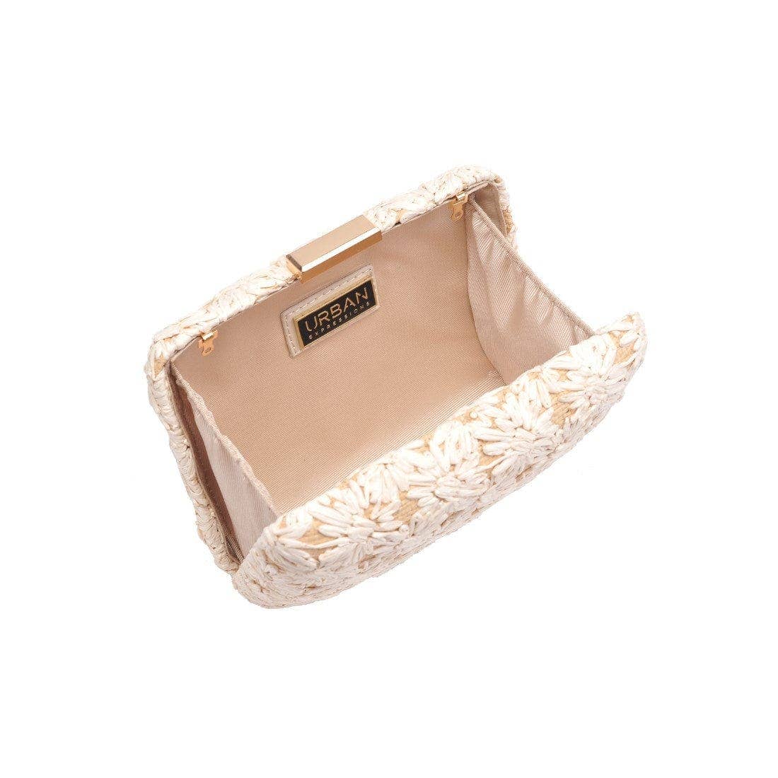 Samantha Floral Straw Clutch