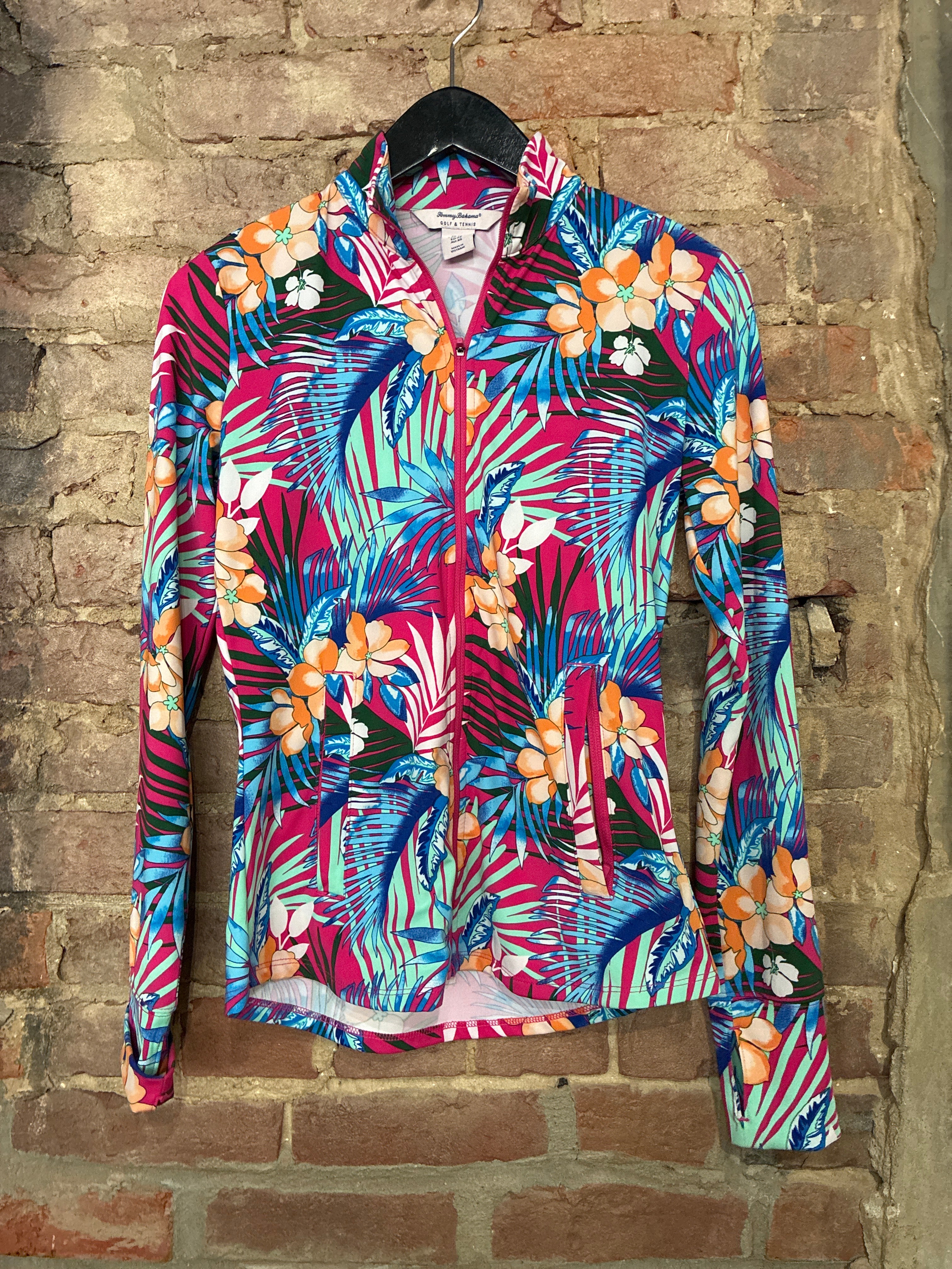 Tommy Bahama Full Zip Floral Jacket - XS