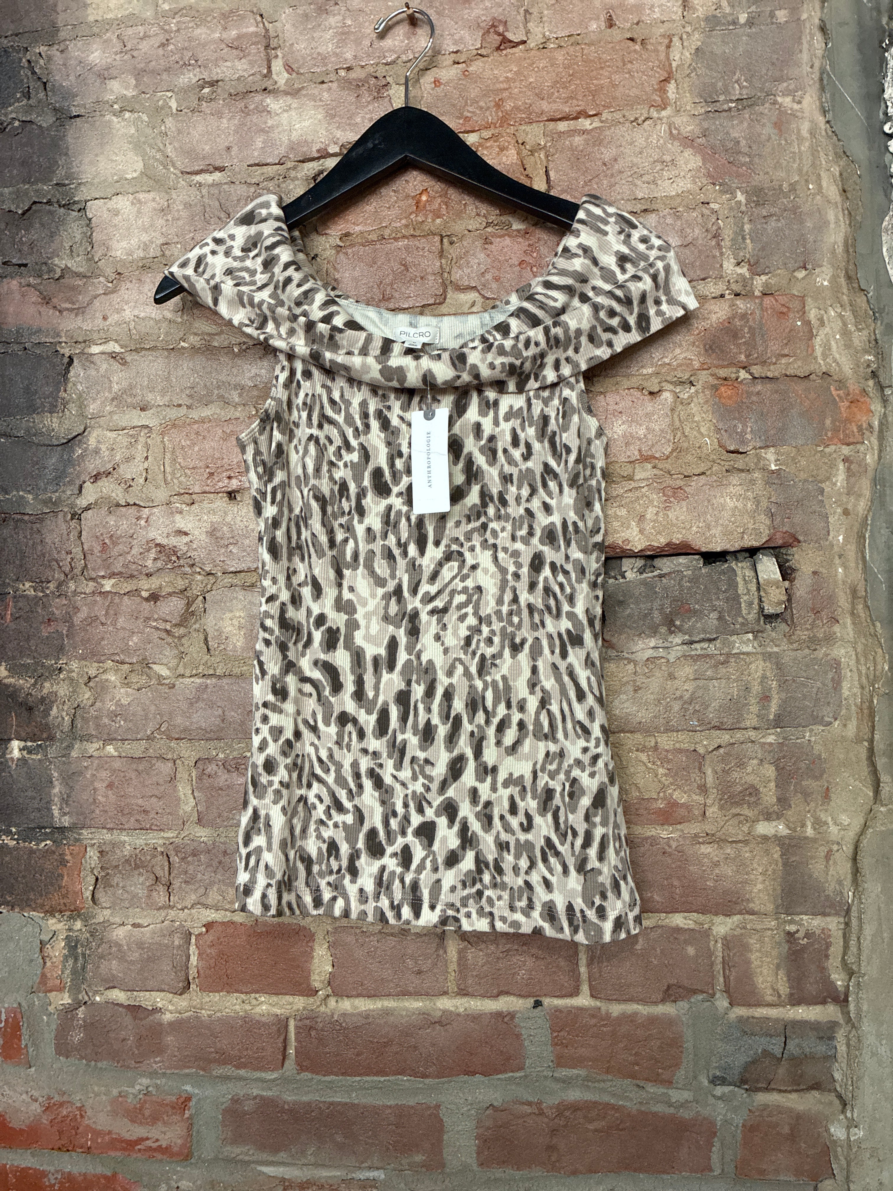 NWT Pilcro for Anthro Leopard Top - M