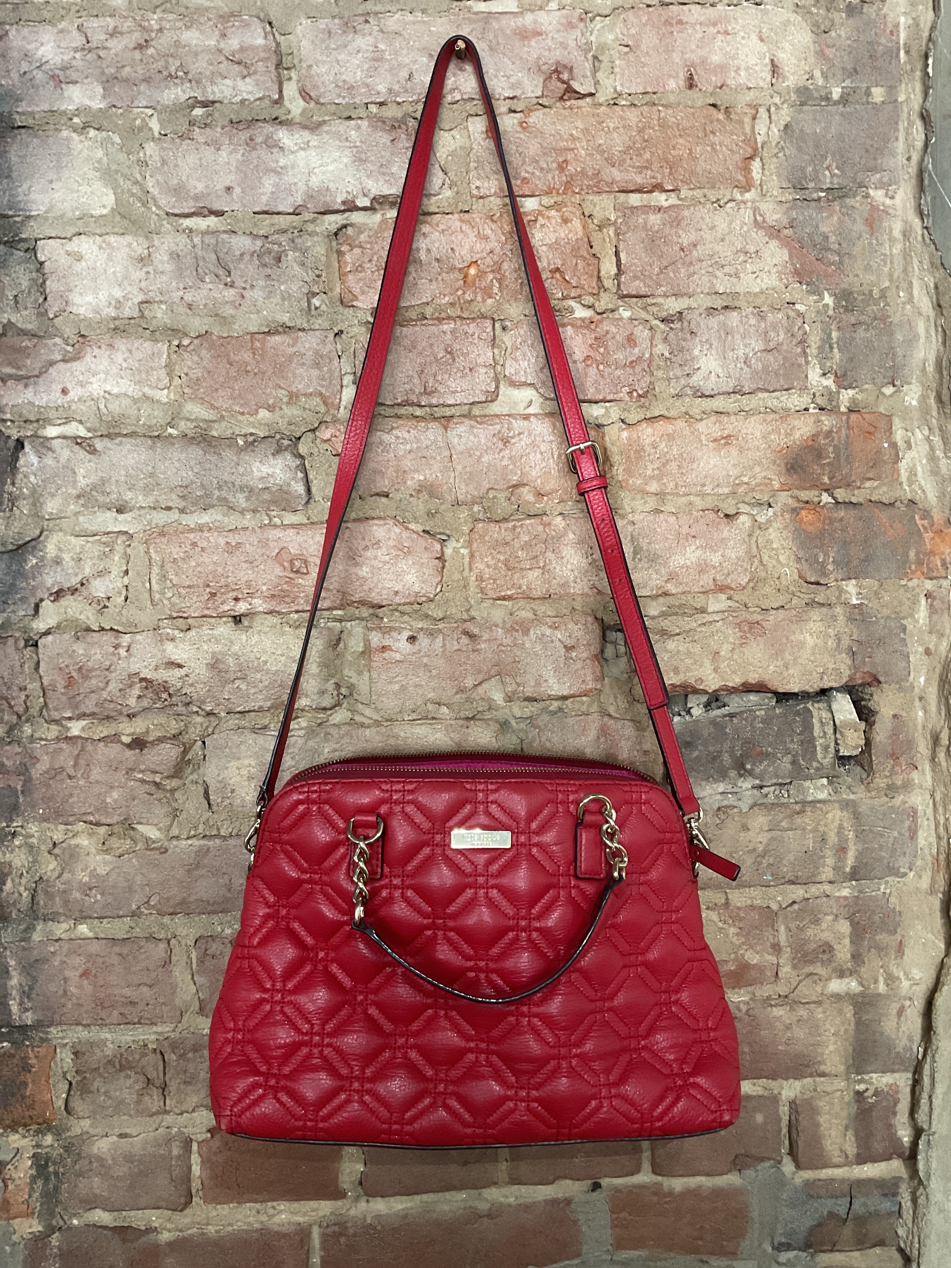 Kate Spade Red Quilted Leather Rachelle Bag