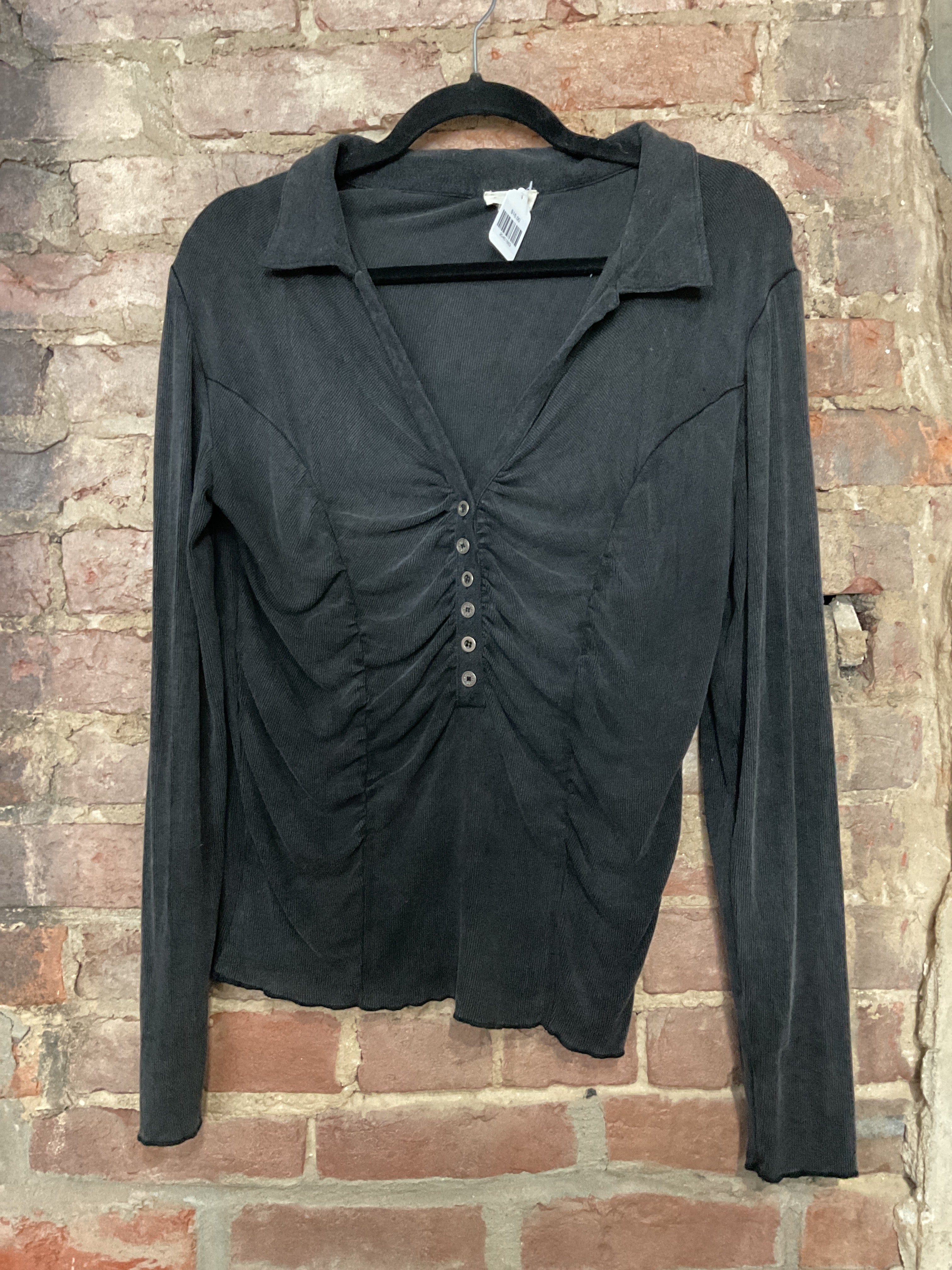 Black Ruched Top