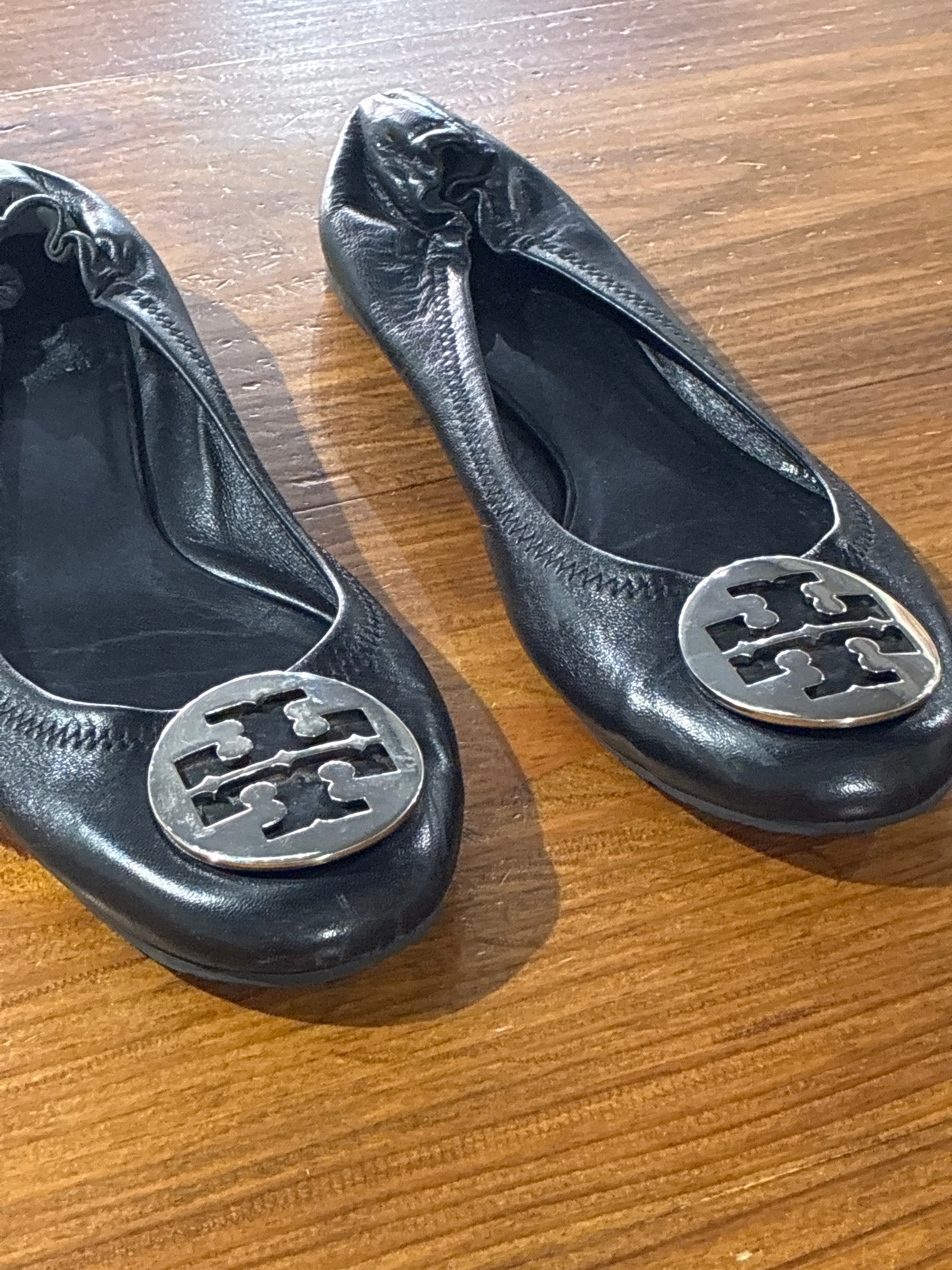 Tory Burch Black Flats