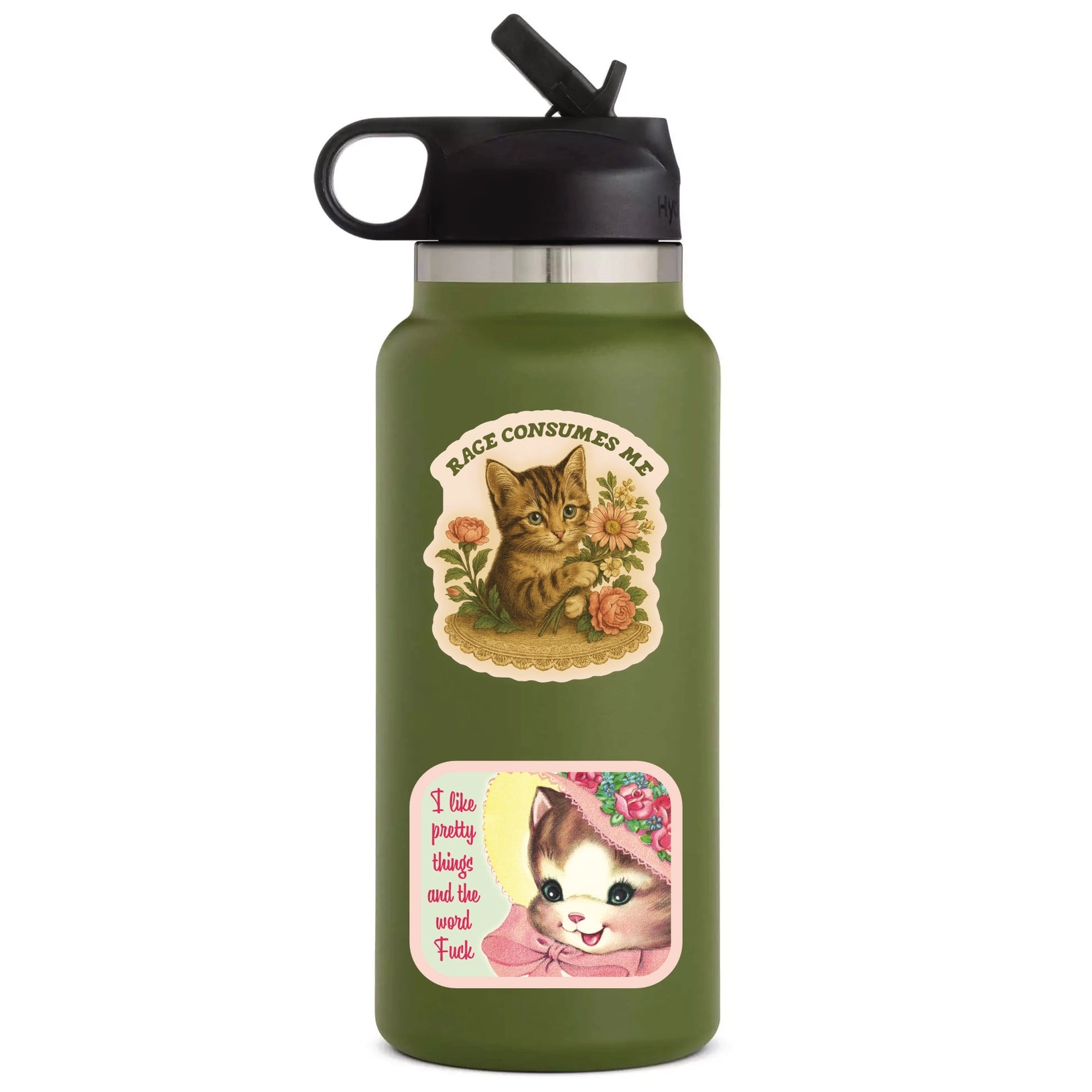 Funny Kitty Cat Swear Vinyl Sticker