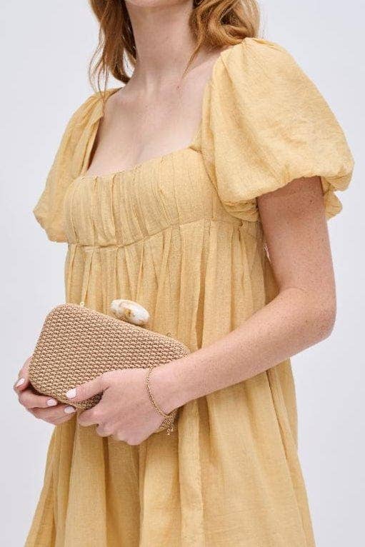 Ezra Straw Clutch