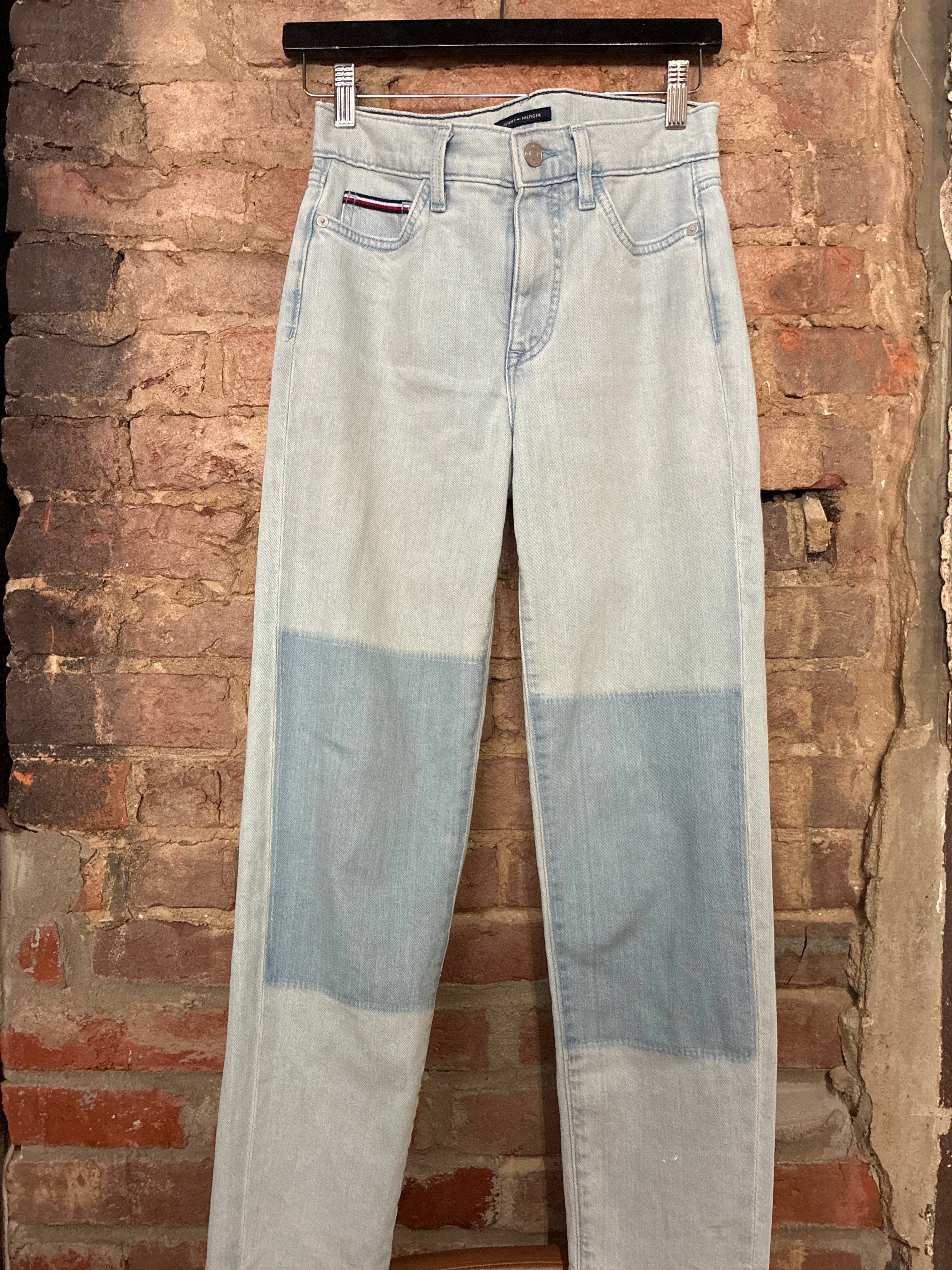 Tommy Hilfiger Patchwork Straight Leg Jeans 25