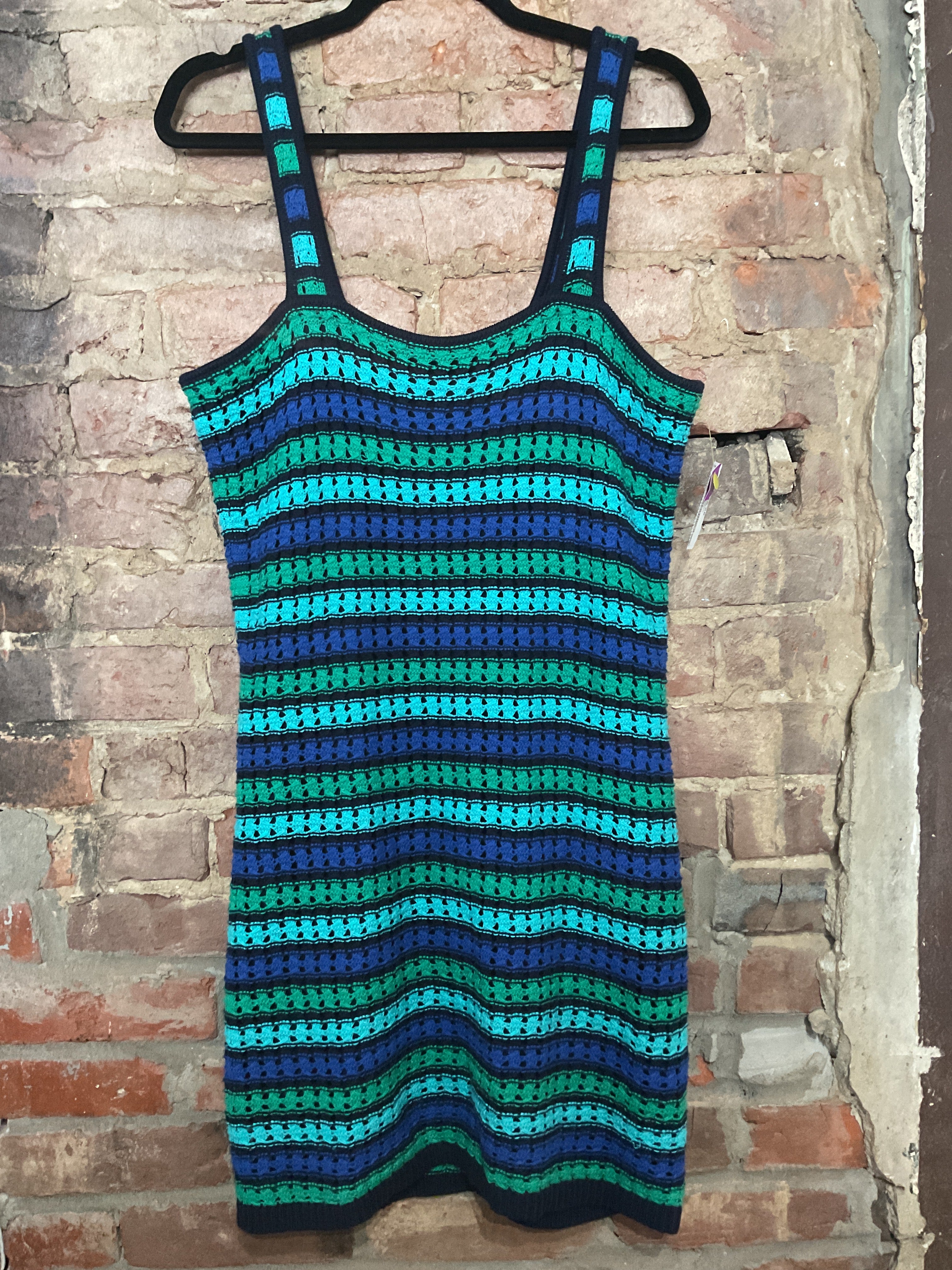 GAP Aqua Crochet Knit Tank Dress M – Six Sisters Boutique-NULU