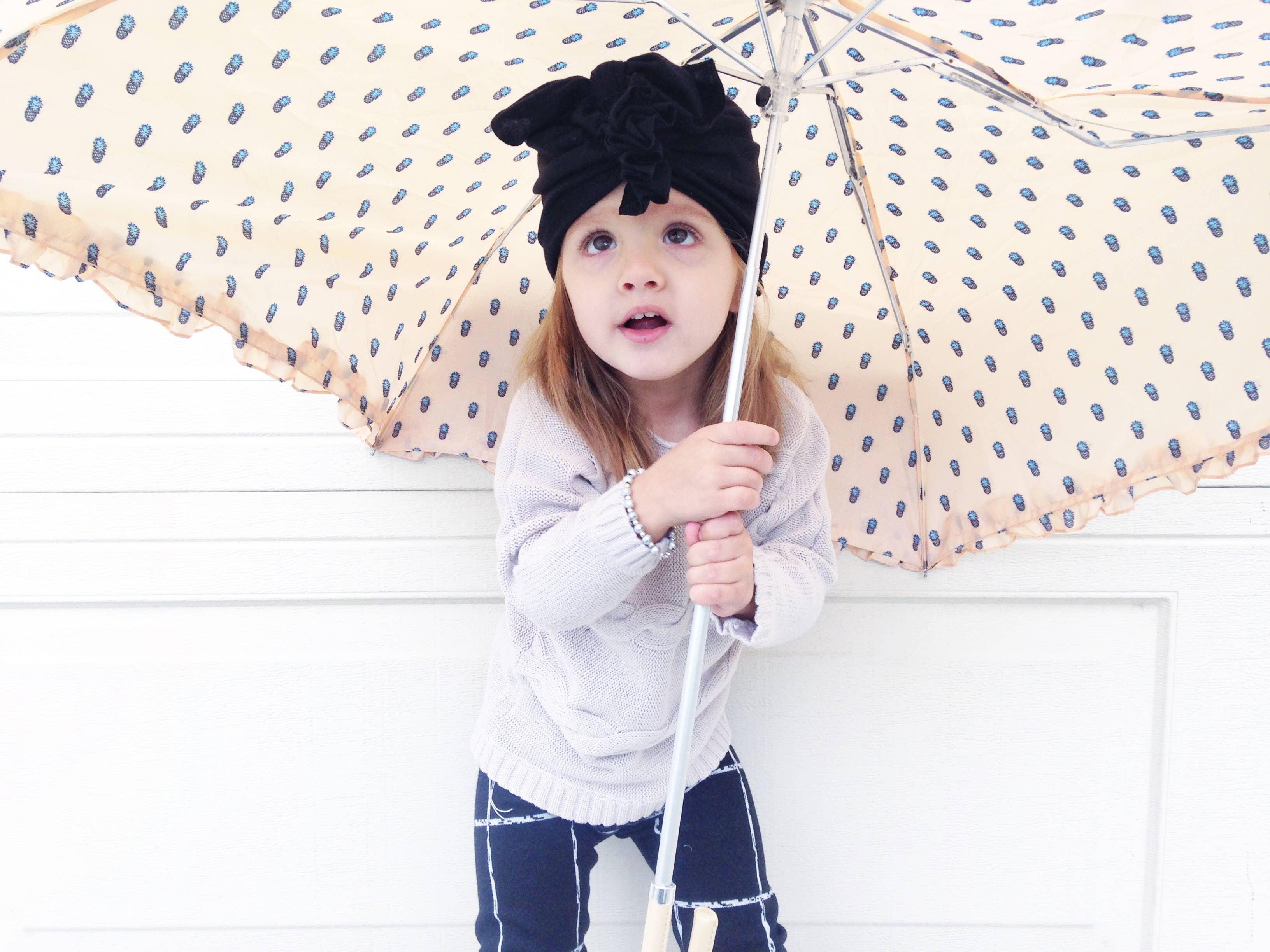 Vintage Head Wrap Hat - Black