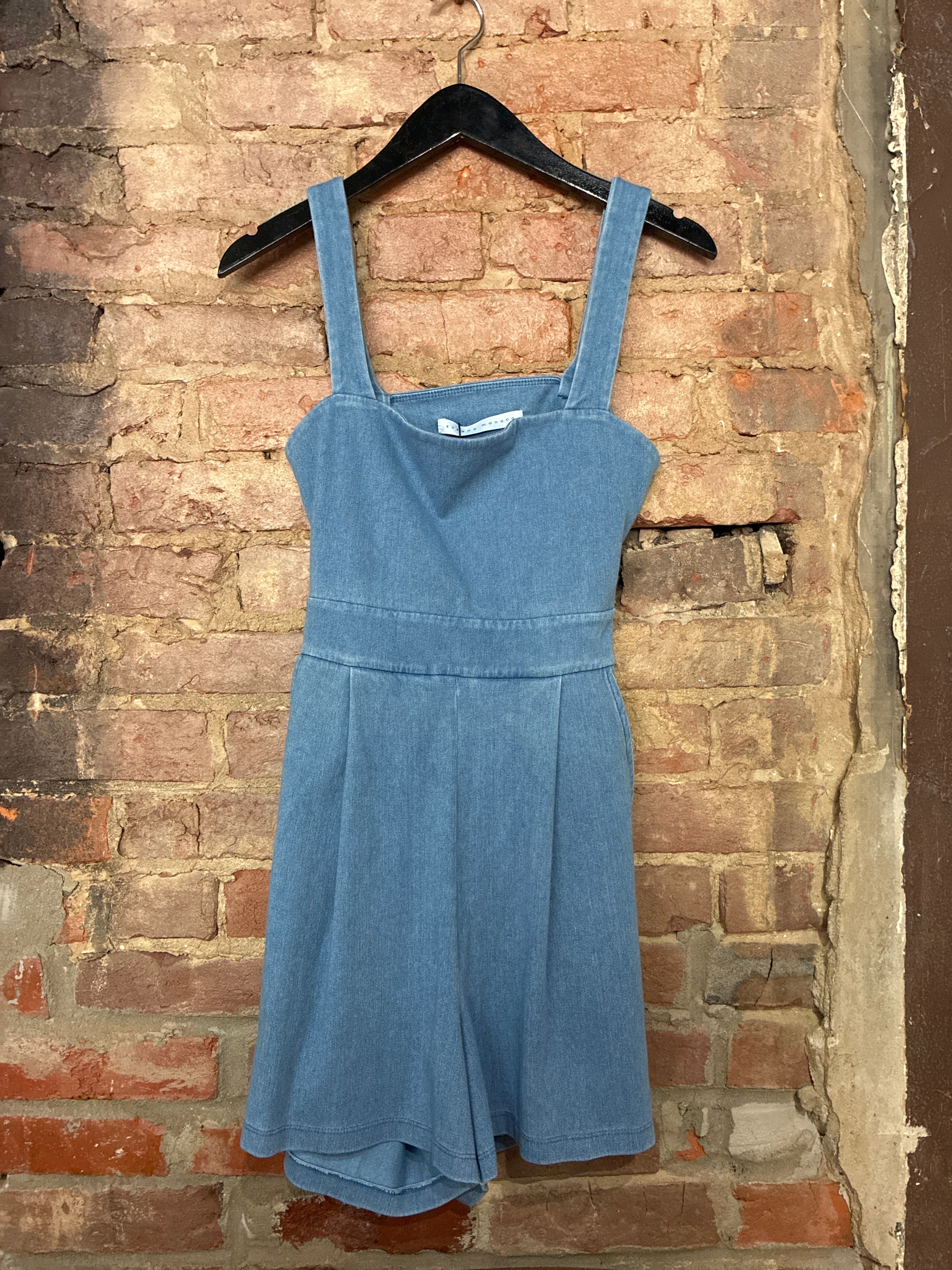 Susana Monaco Denim Sweetheart Romper