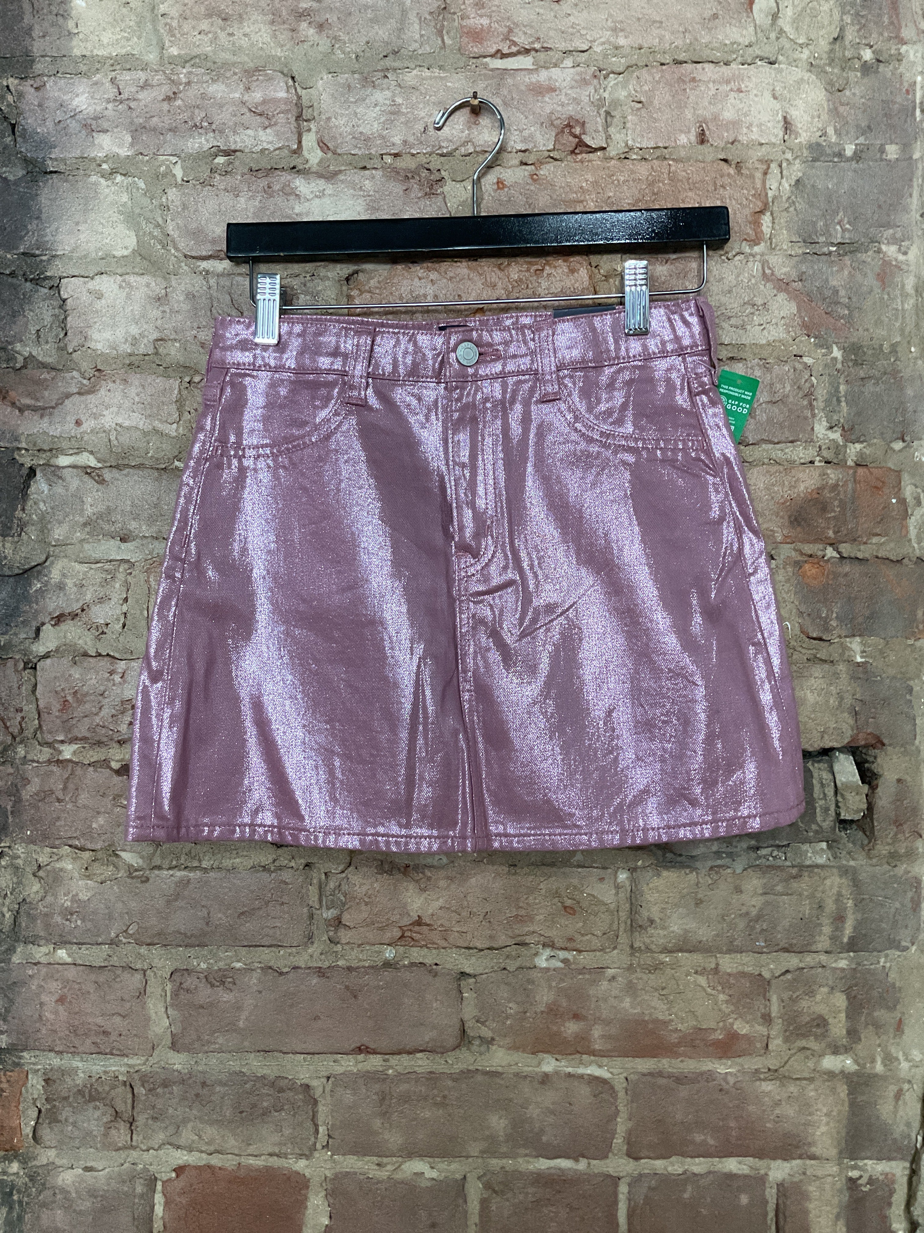 GIRLS Gap NWT Pink Sparkle Denim Skirt - 14
