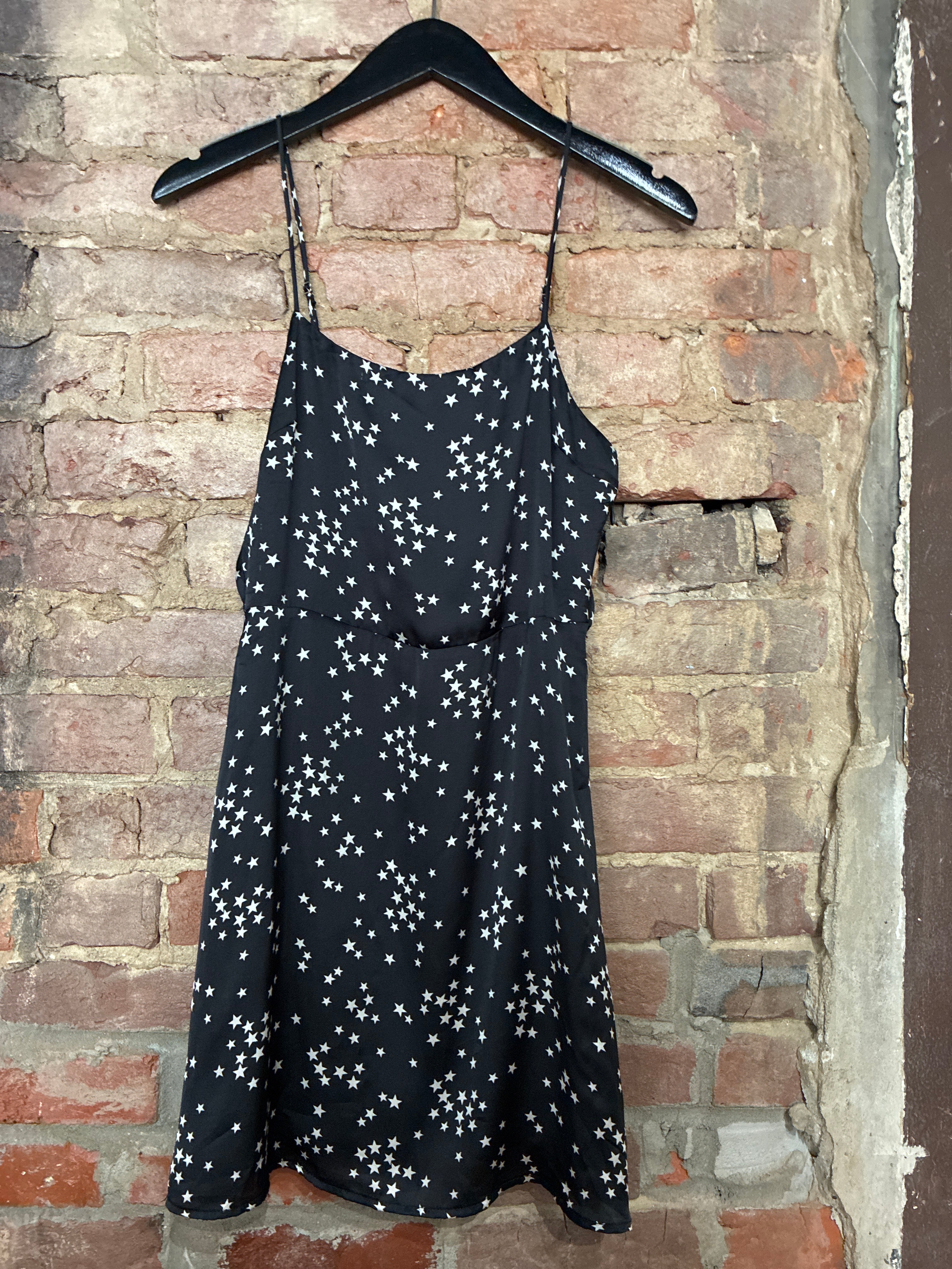 Victoria+Sophia Black Satin Star Mini
