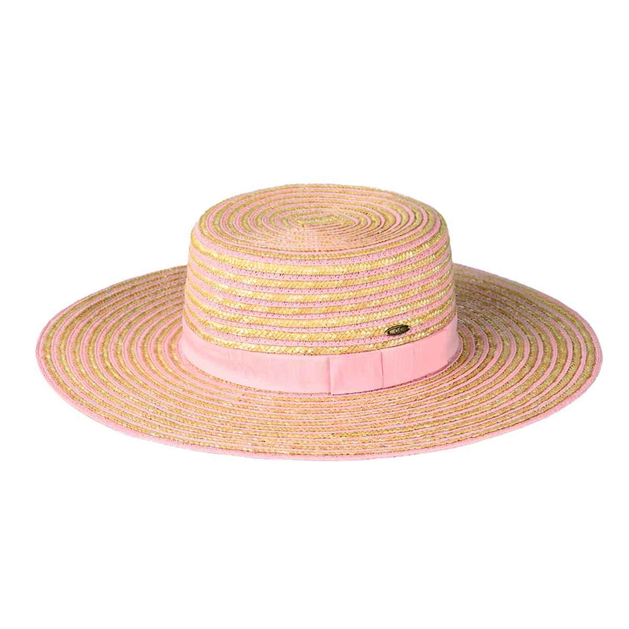 Kara Striped Boater Hat