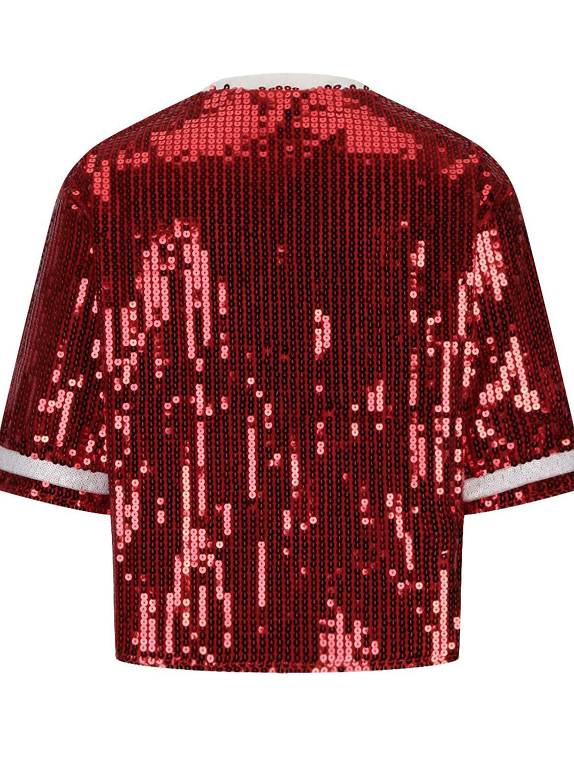 Sequin Football Round Neck Half Sleeve Top (Online Exclusive)UncategorizedTopsSequin Football Round Neck Half Sleeve Top - Exclusive