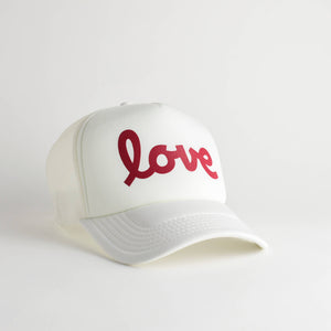 Love Recycled Trucker Valentine's Day Hat