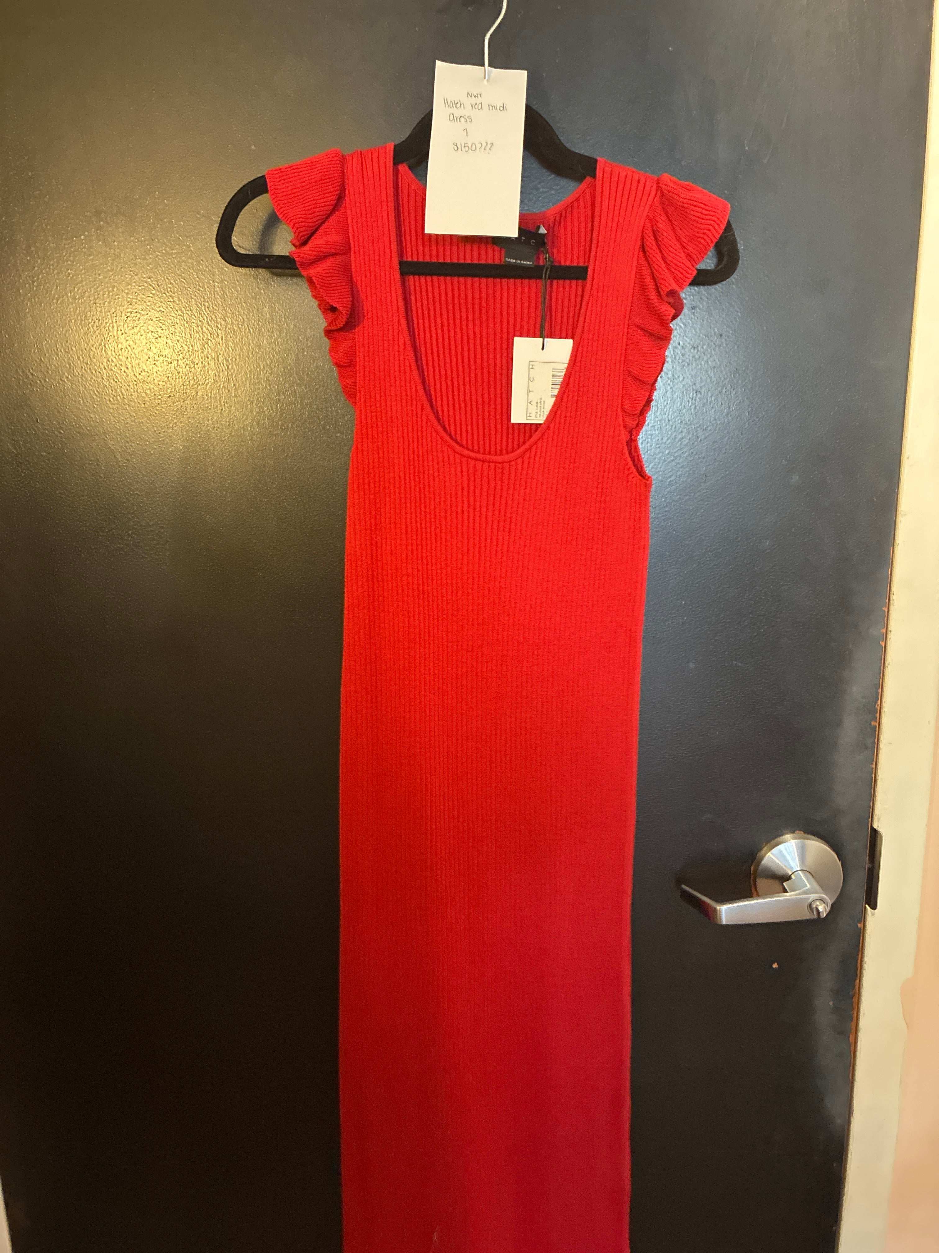 Hatch NWT Red Midi Dress