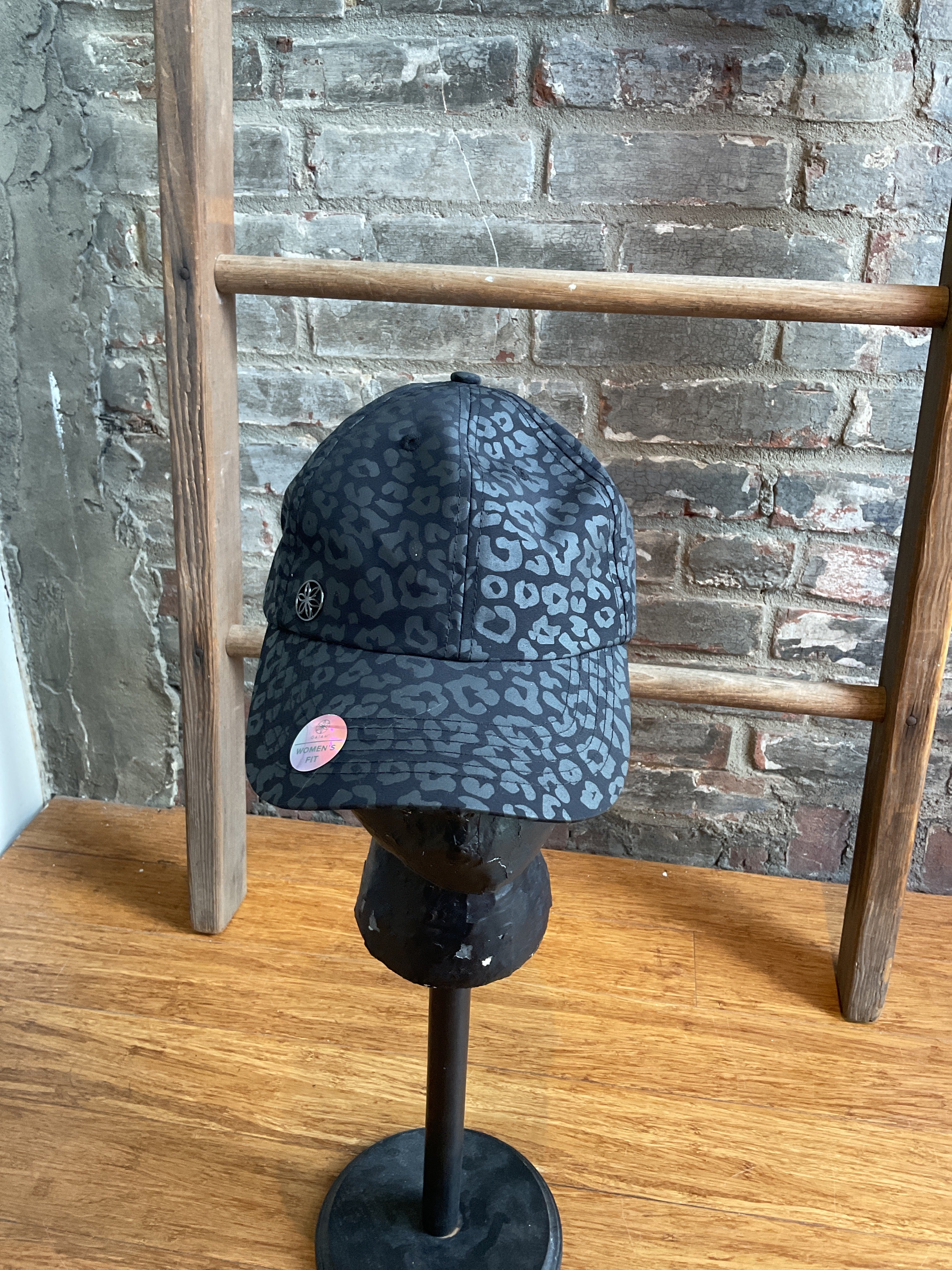Gaiam Leopard Black Fitness Hat - New
