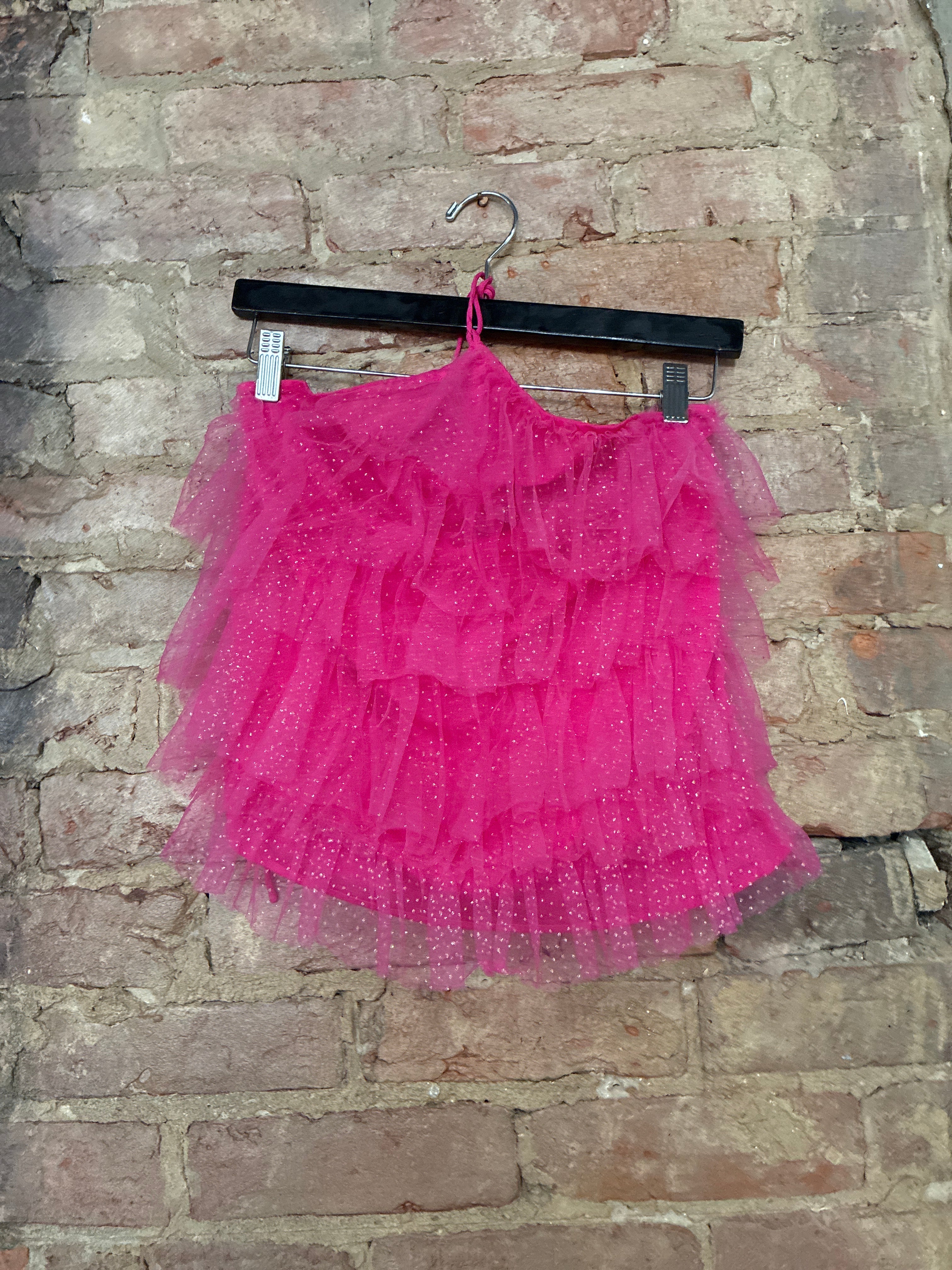 Pink Ruffle Layered Halter
