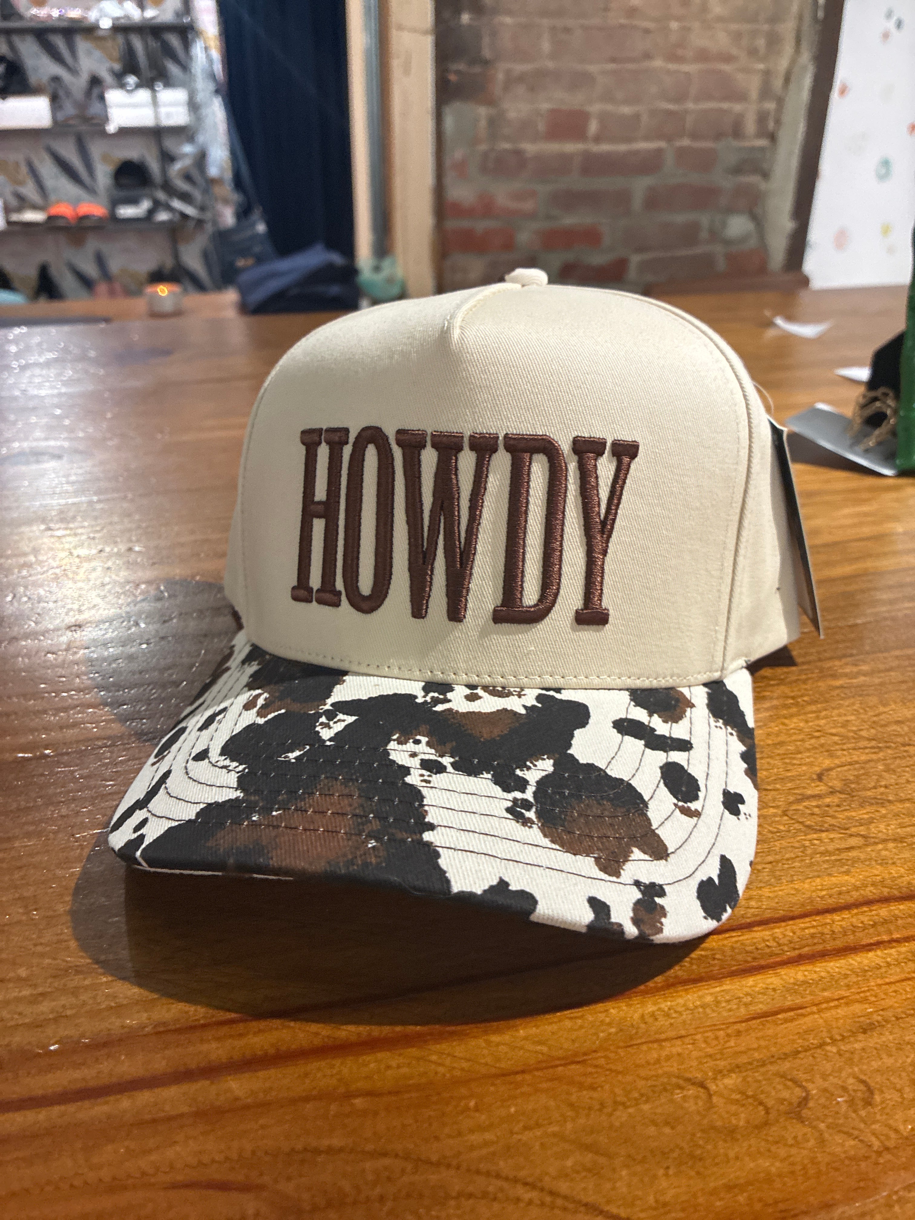 Howdy Cow Print Hat